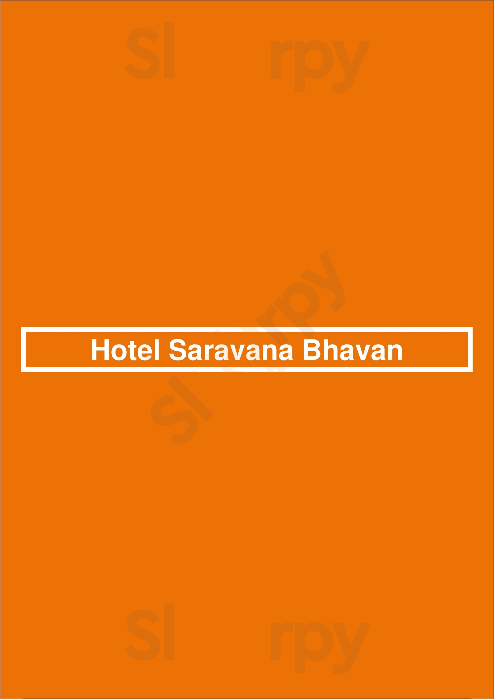 Hotel Saravana Bhavan Croydon Menu - 1