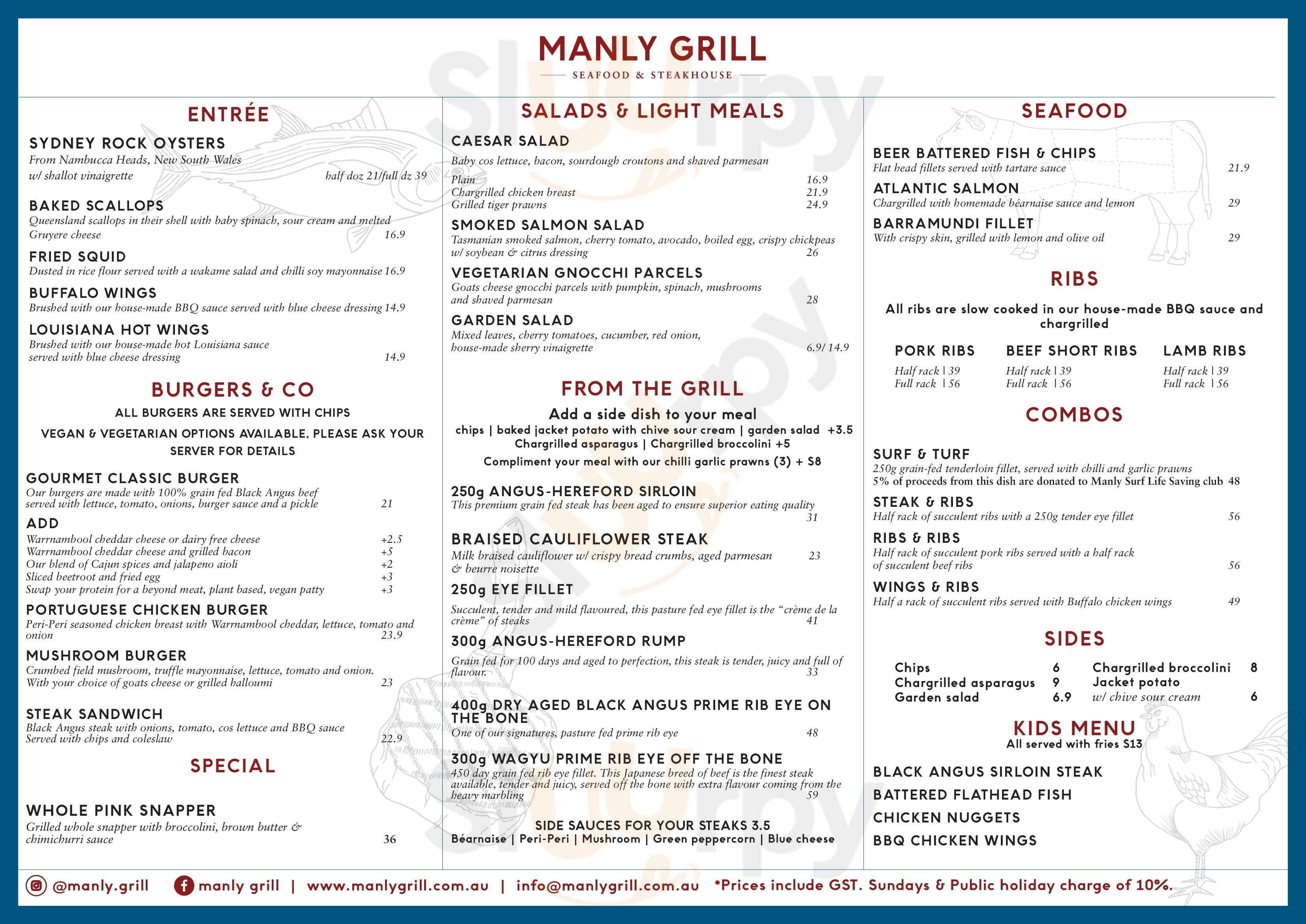 Manly Grill Manly Menu - 1