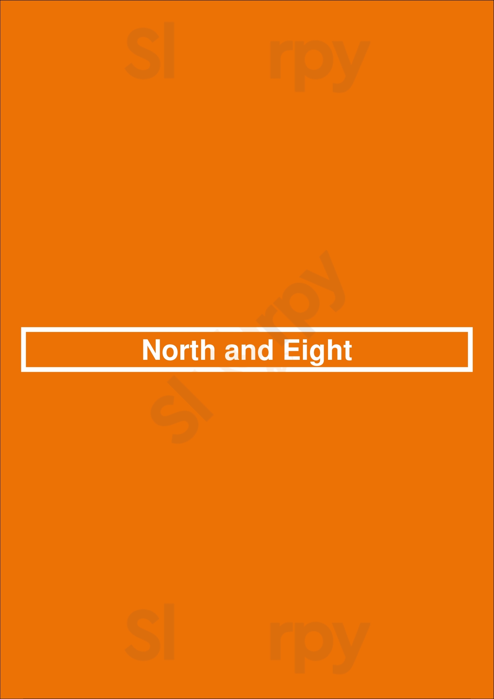 North And Eight Essendon Menu - 1