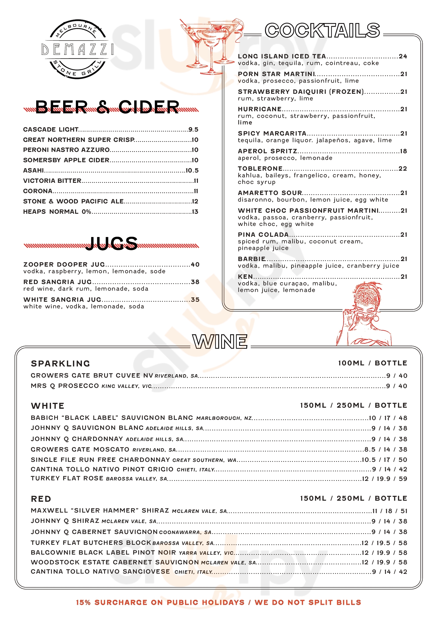 Demazzi's Restaurant Essendon Menu - 1