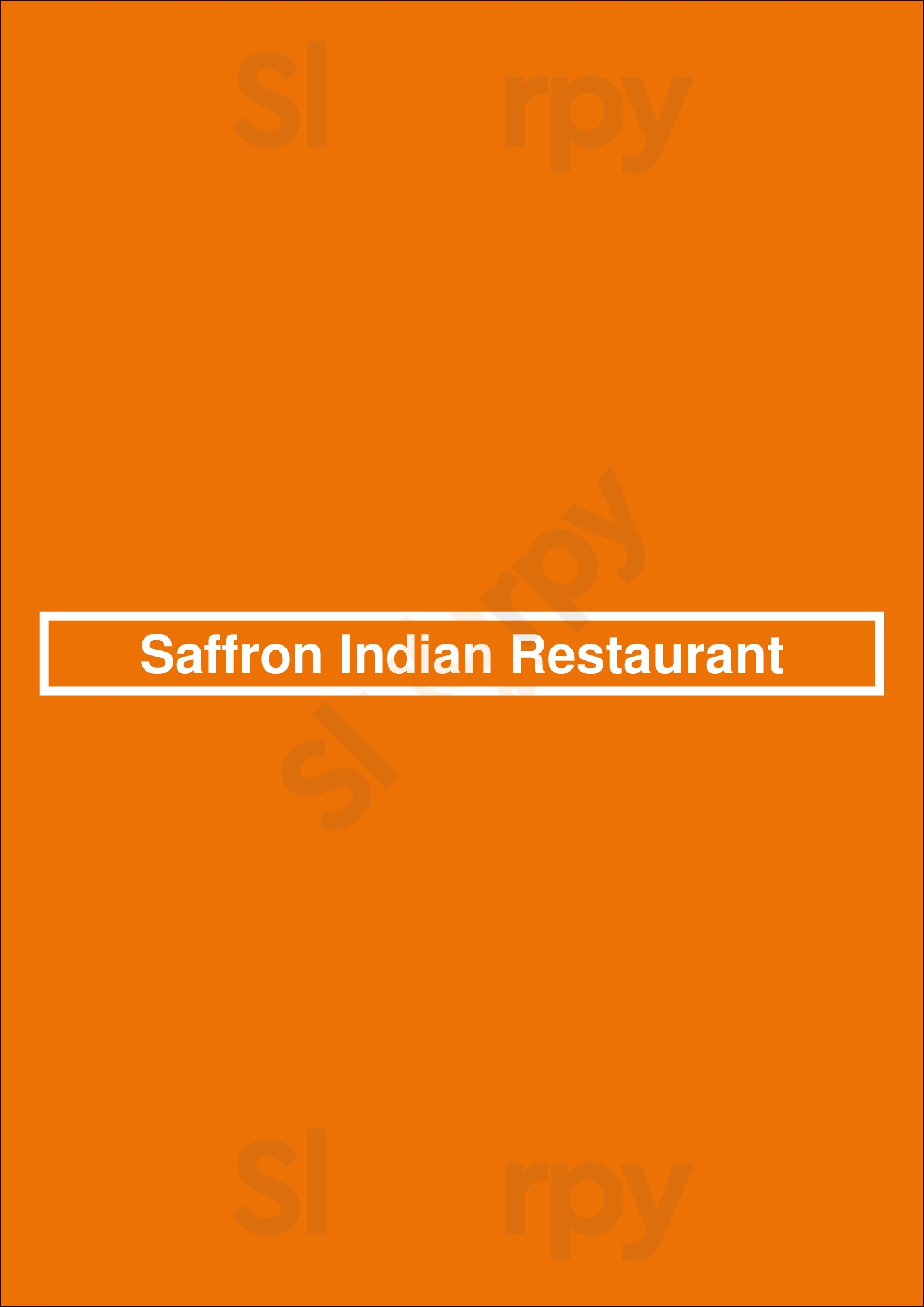 Saffron Indian Restaurant Inglewood Menu - 1