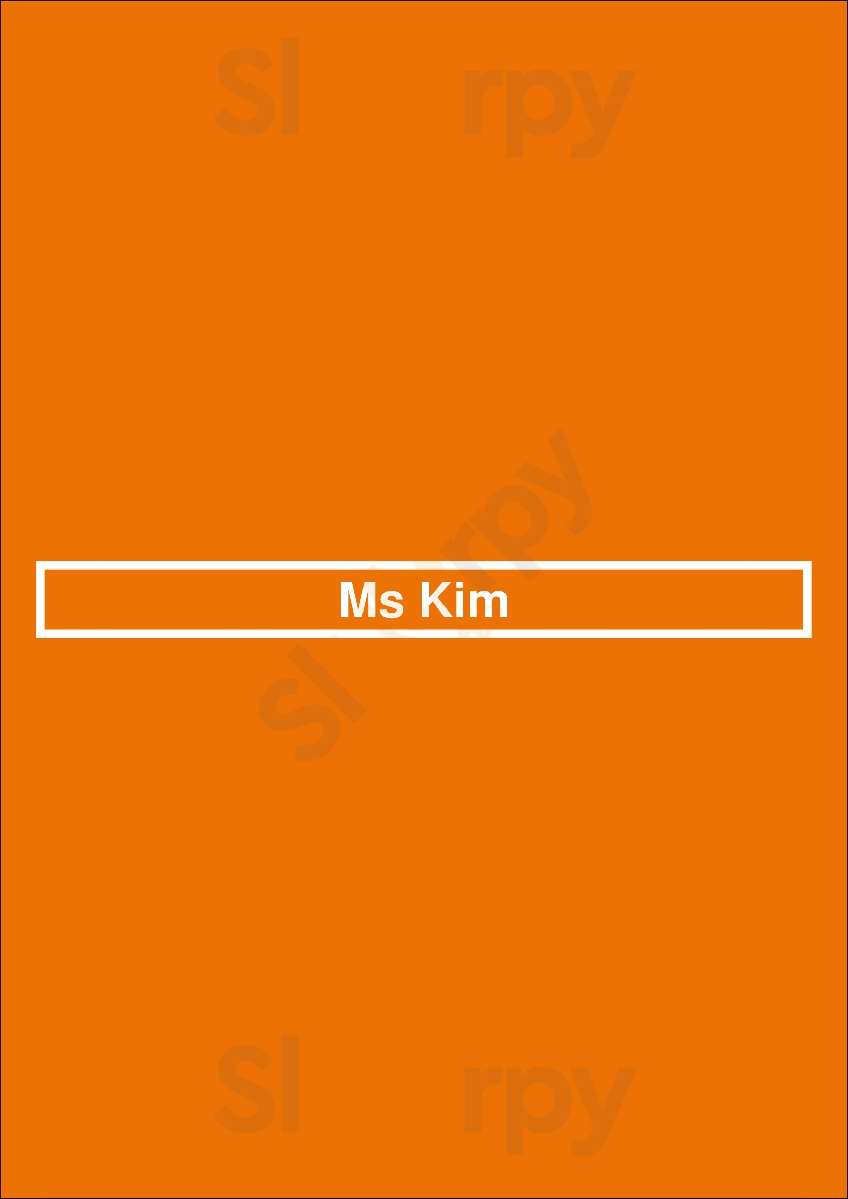 Ms Kim Williamstown Menu - 1