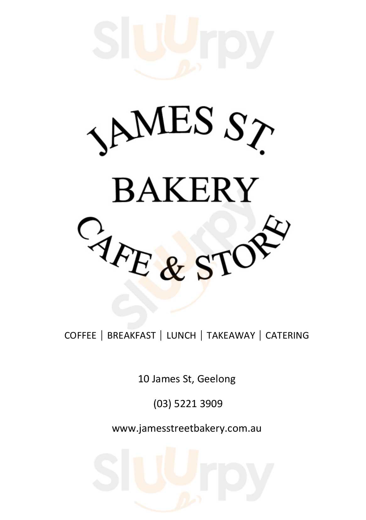 James Street Bakery And Cafe Geelong Menu - 1