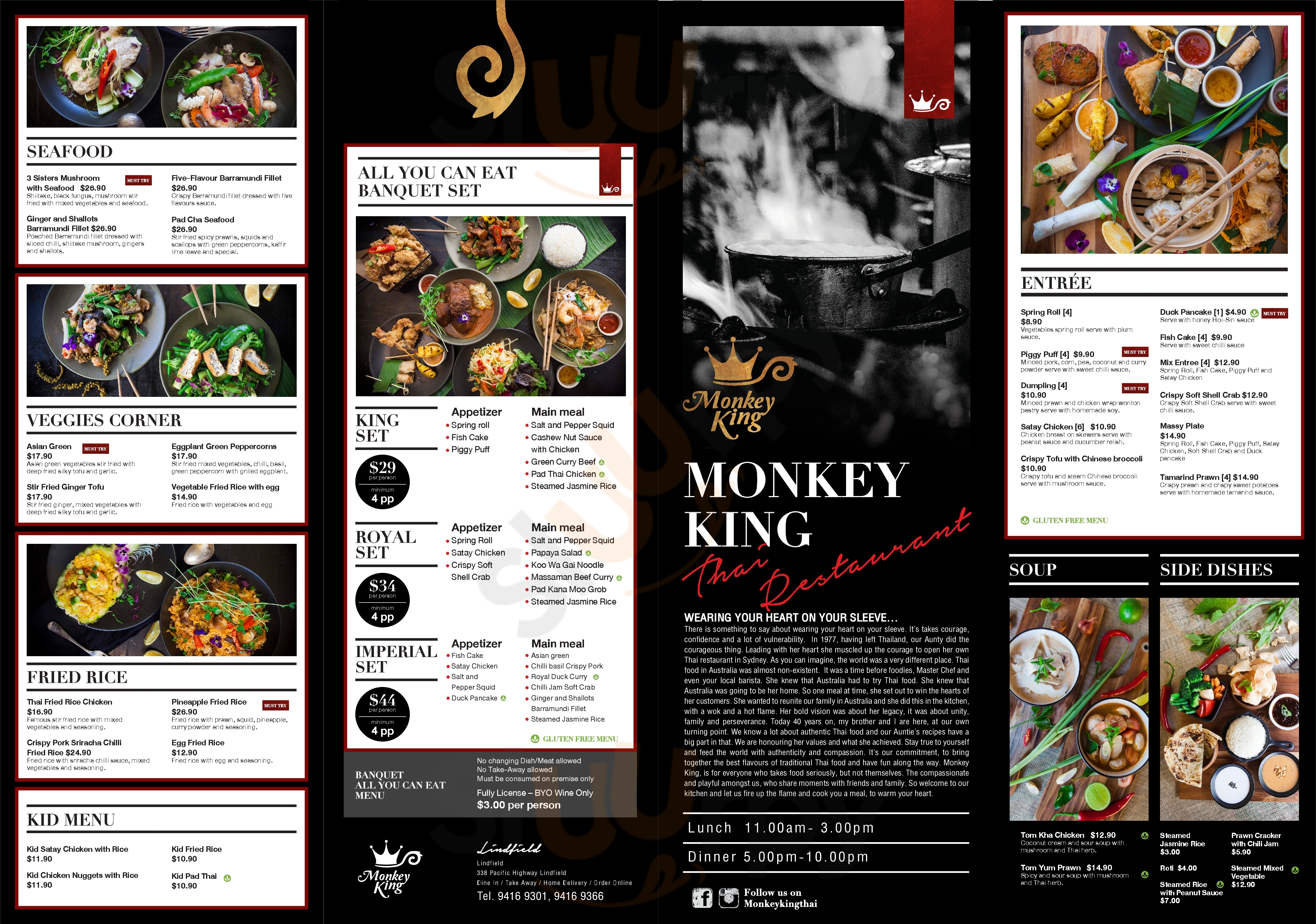 Monkey King Thai - Lindfield Lindfield Menu - 1
