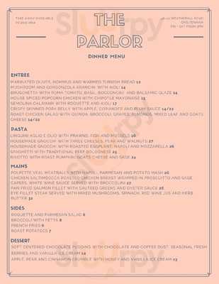 The Parlor Milkbar & Kitchen menu
