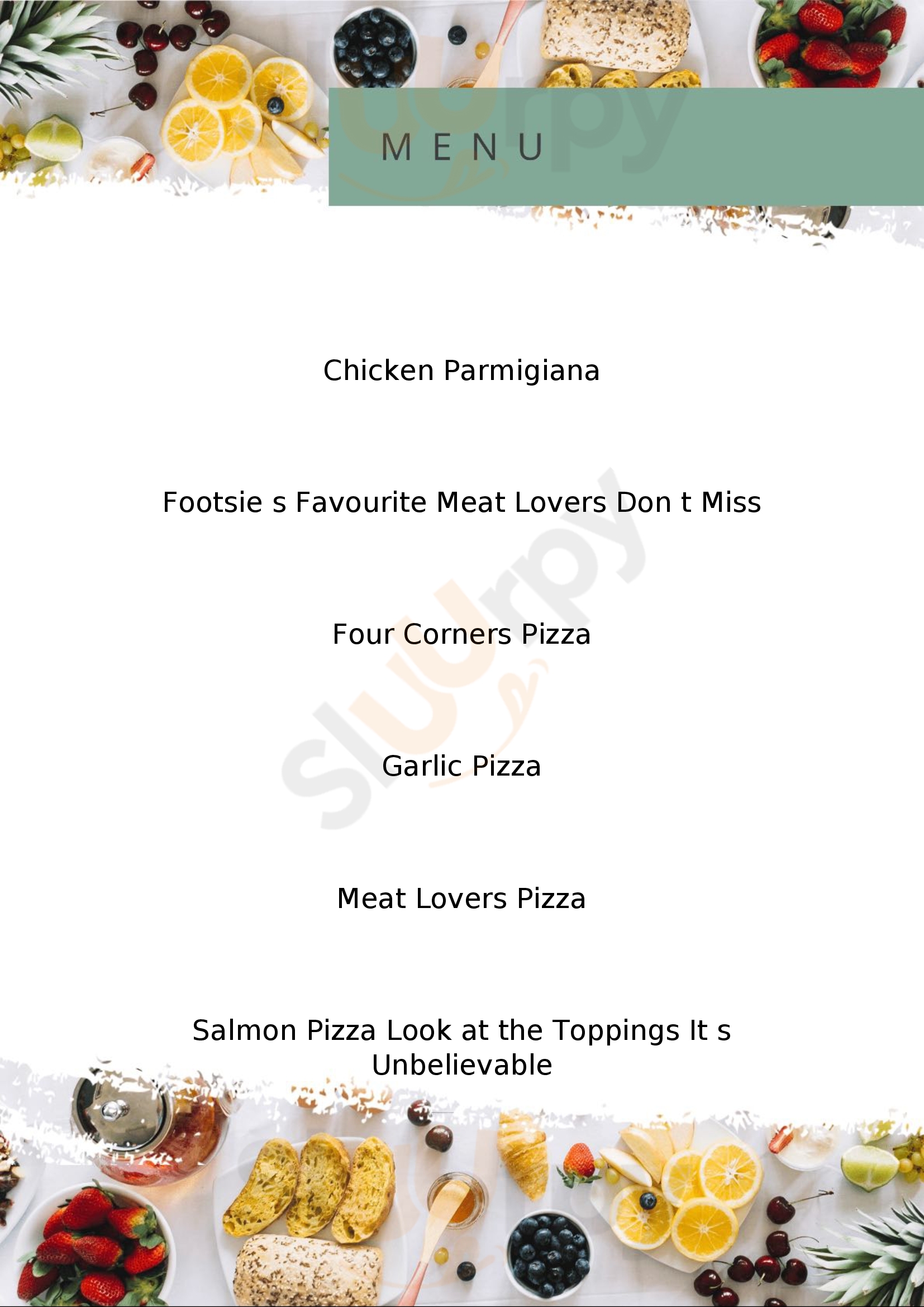 Footsie's Pizza Frankston Menu - 1