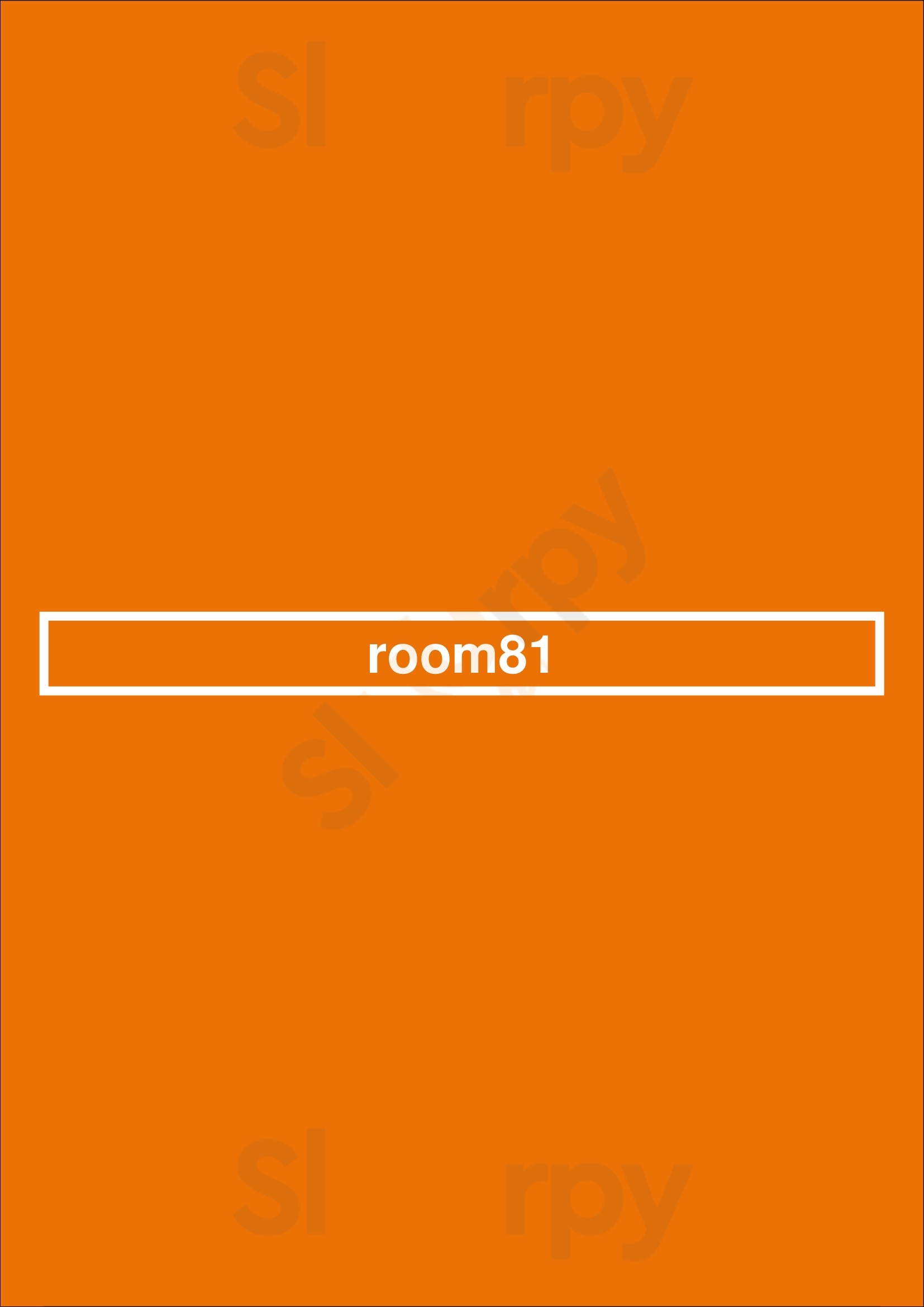 Room81 Broadbeach Menu - 1