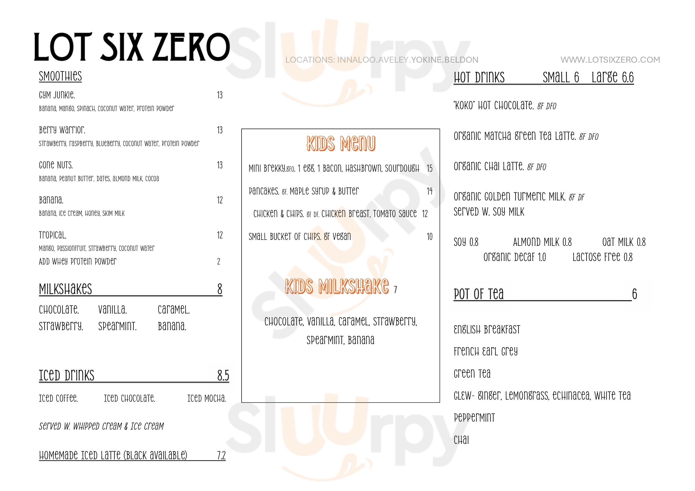 Lot Six Zero Innaloo Menu - 1