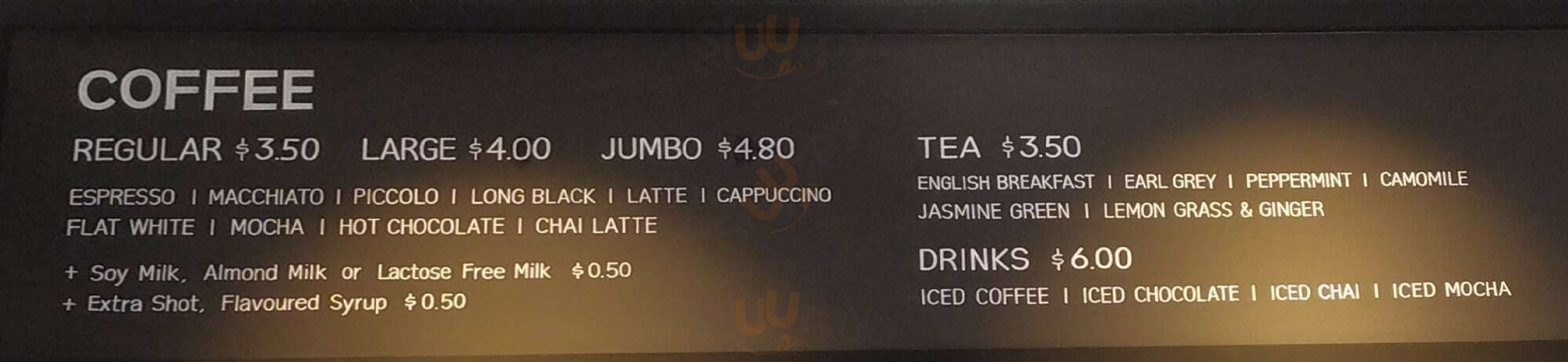 Lucca Cafe Espresso Bar Mascot Menu - 1