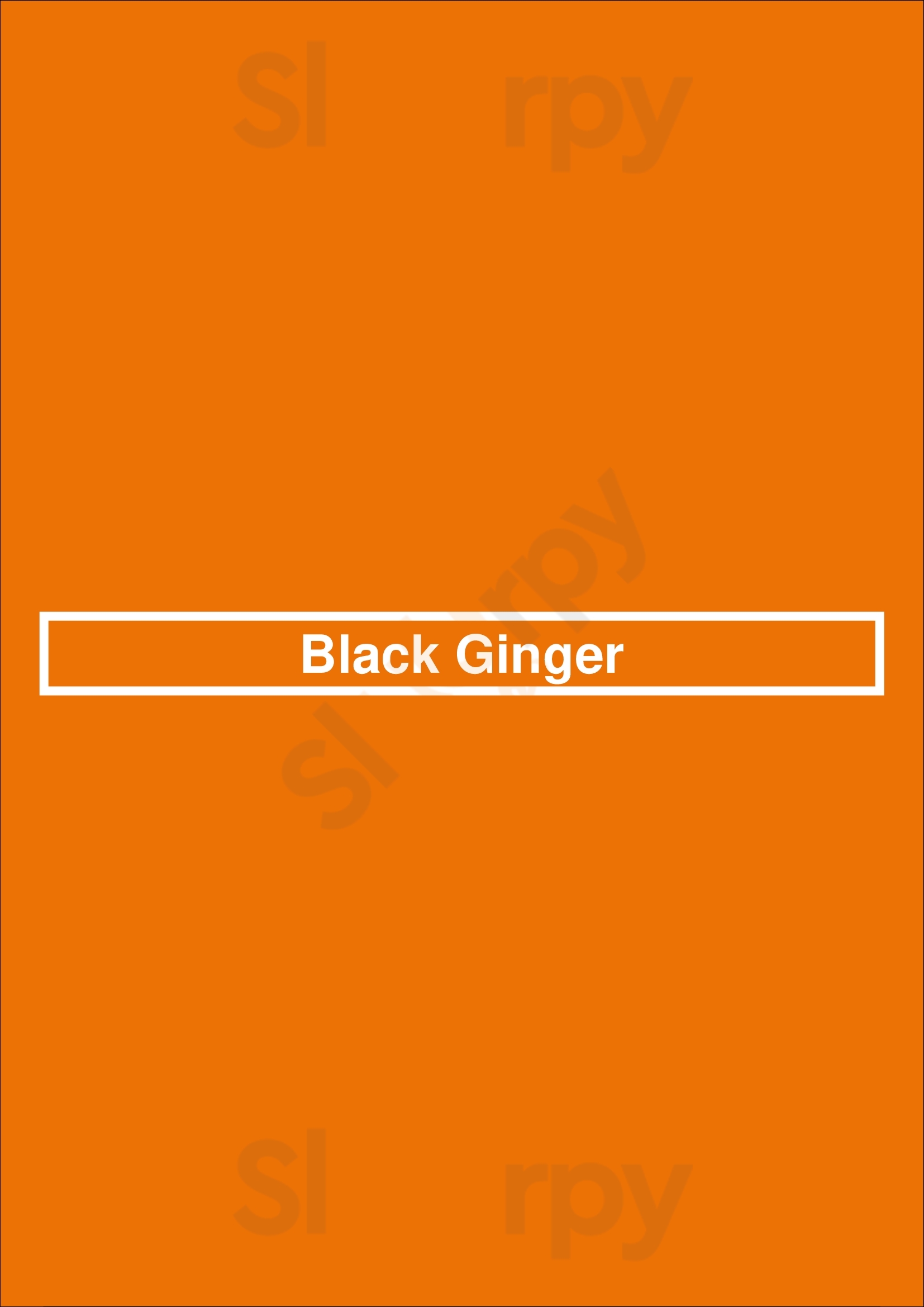 Black Ginger Newtown Menu - 1