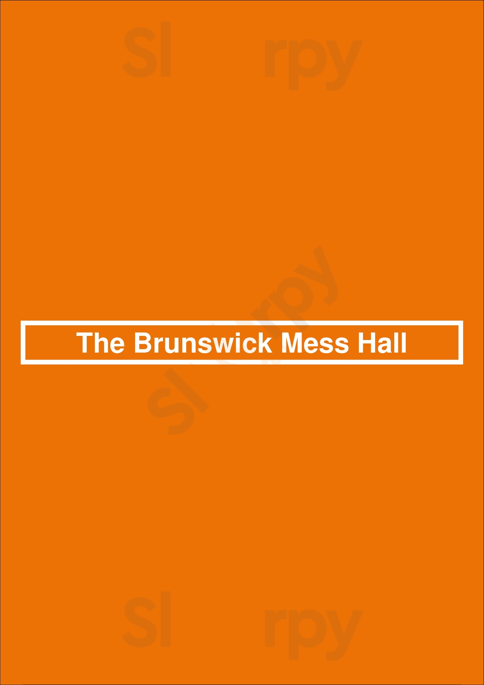 The Brunswick Mess Hall Brunswick Menu - 1