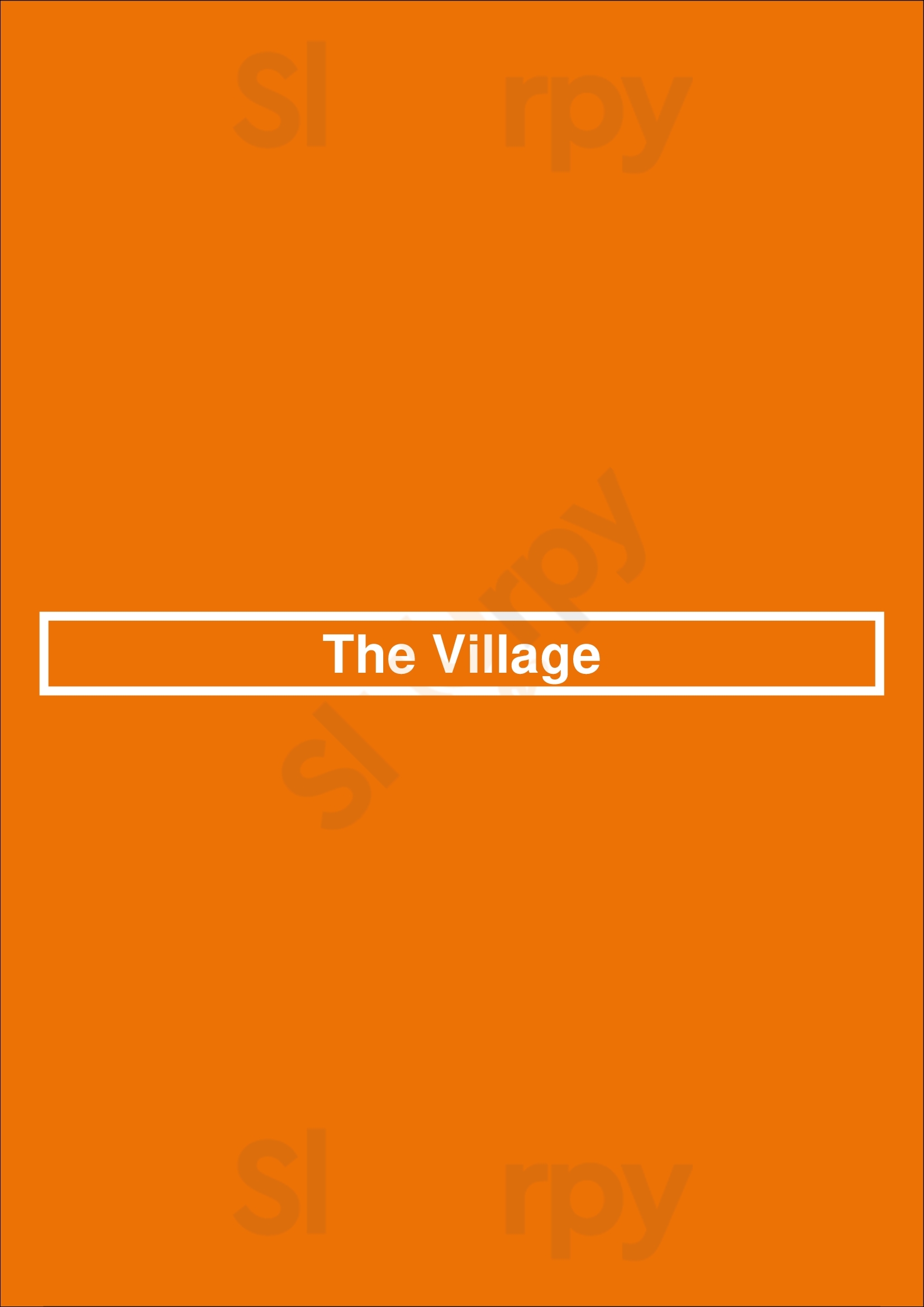 The Village Penrith Menu - 1