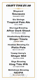 The Belmore Bistro menu