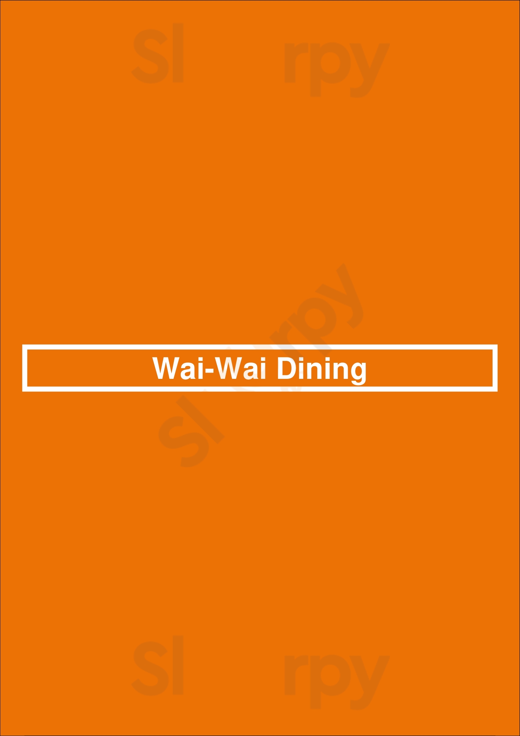Wai-wai Dining Southport Menu - 1