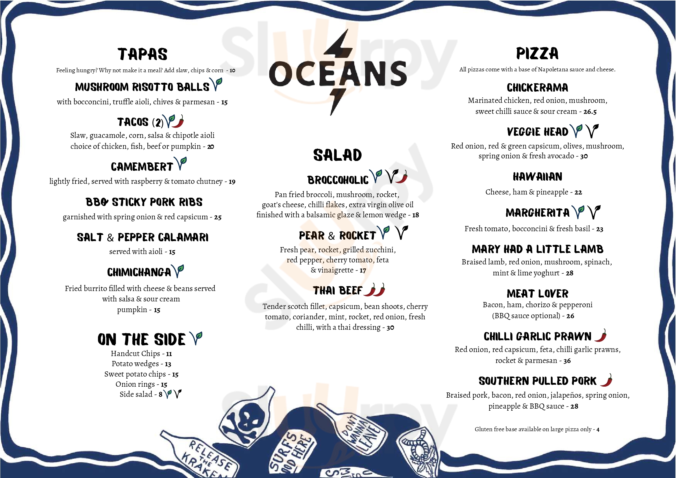 Ocean One Bar Scarborough Menu - 1