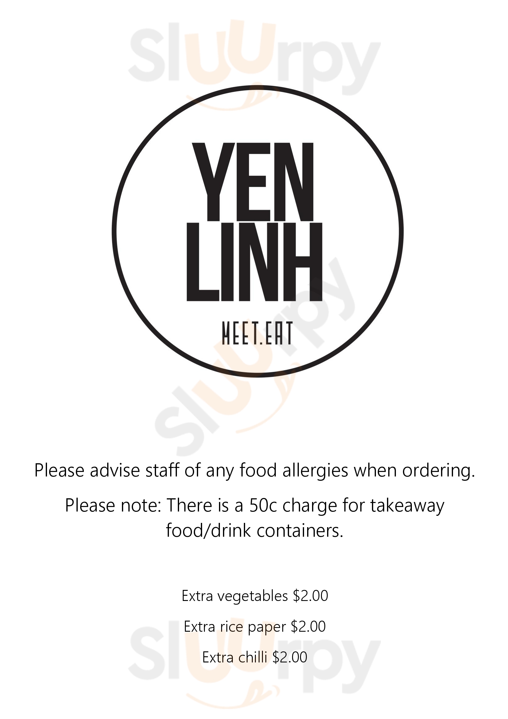 Yenlinh Vietnamese Restaurant Croydon Menu - 1