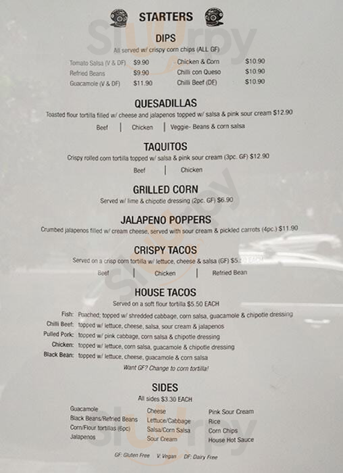 Manly Mexican Manly Menu - 1