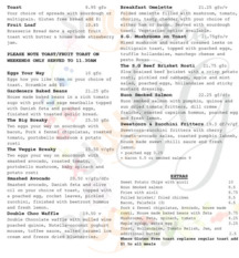 The Scented Garden Cafe menu