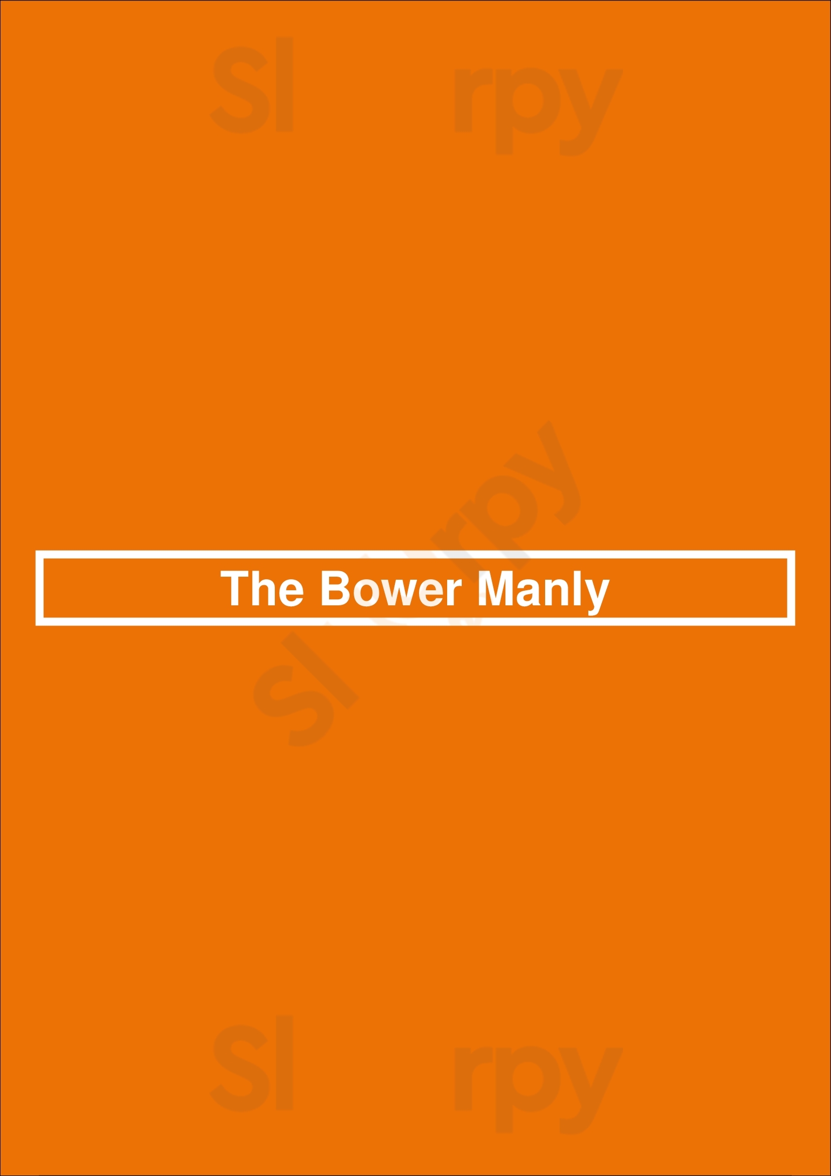 The Bower Manly Manly Menu - 1