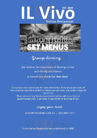 Il Vivo Italian Restaurant menu