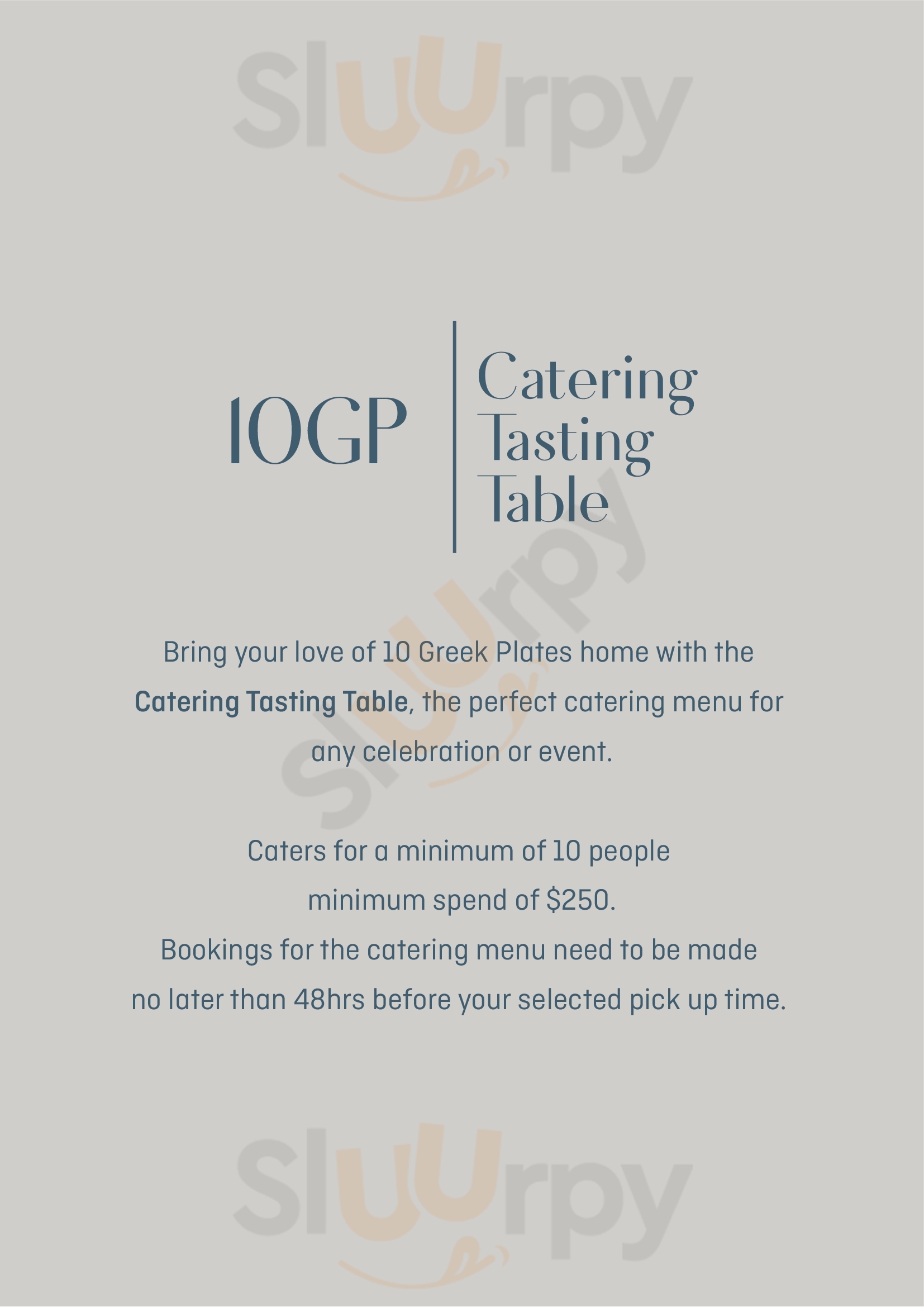 Main Menu - 10 Greek Plates