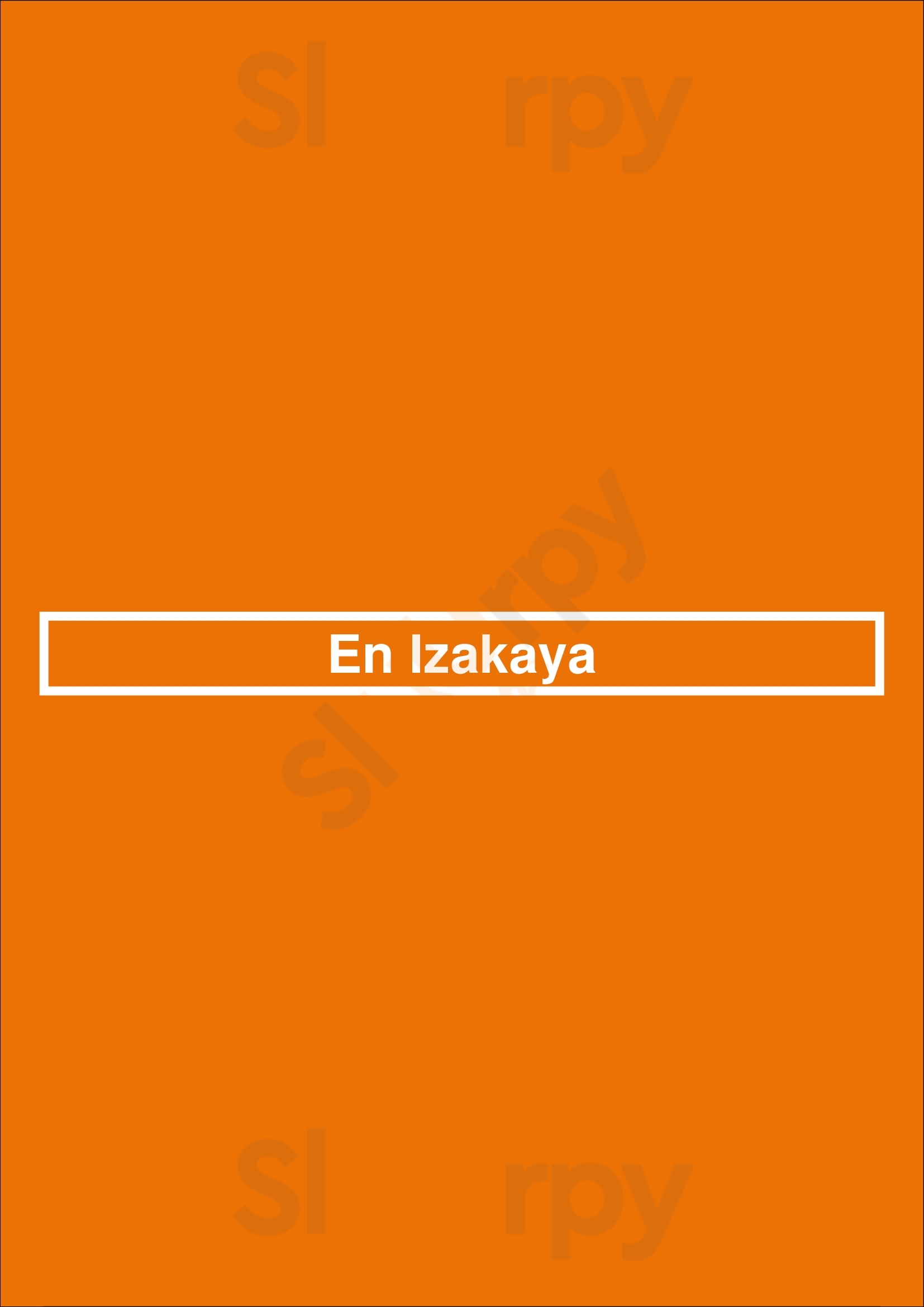 En Izakaya Balaclava Menu - 1