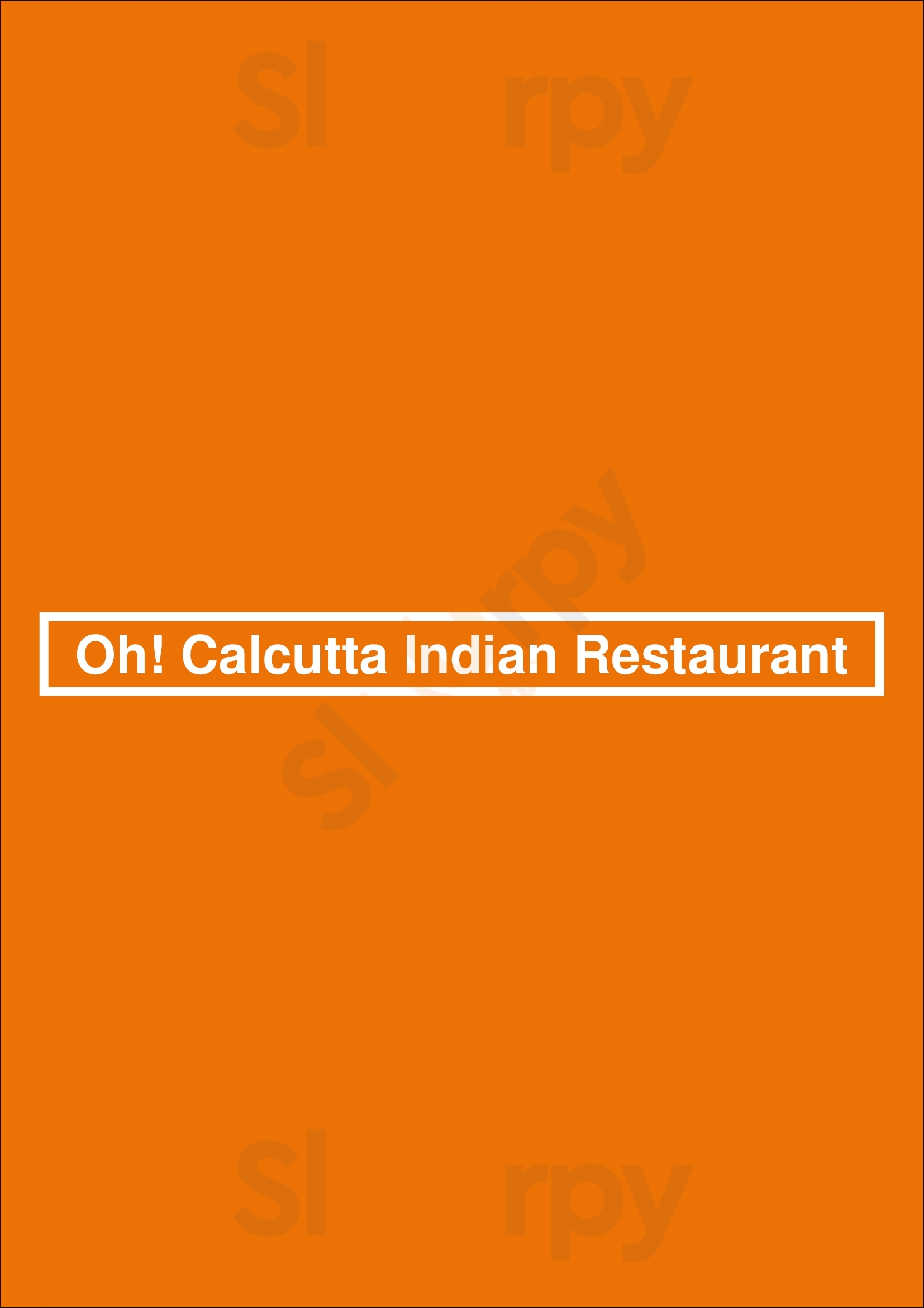 Oh! Calcutta Indian Restaurant Glenelg Menu - 1