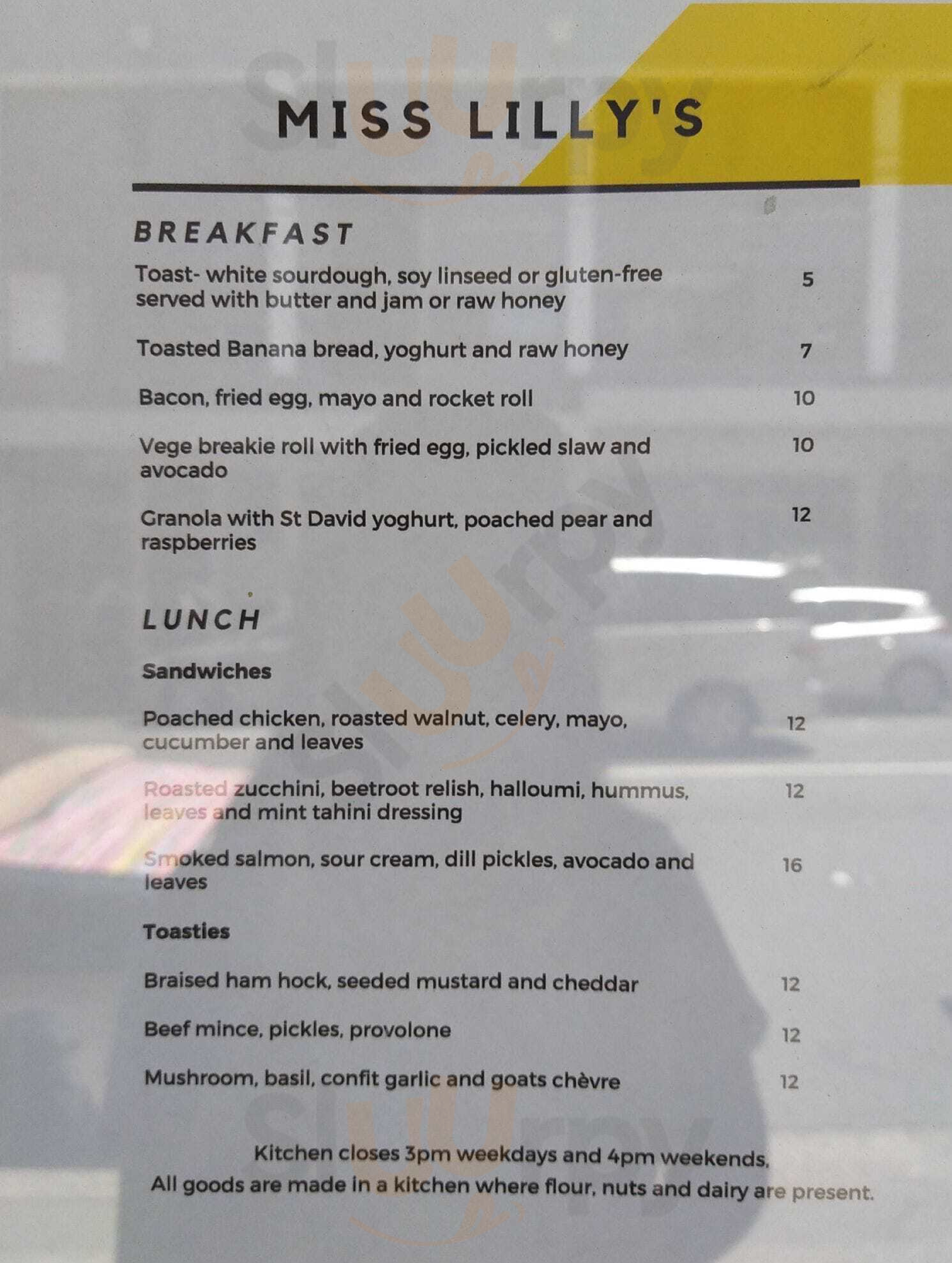 Miss Lilly's Bakery Cafe Newtown Menu - 1
