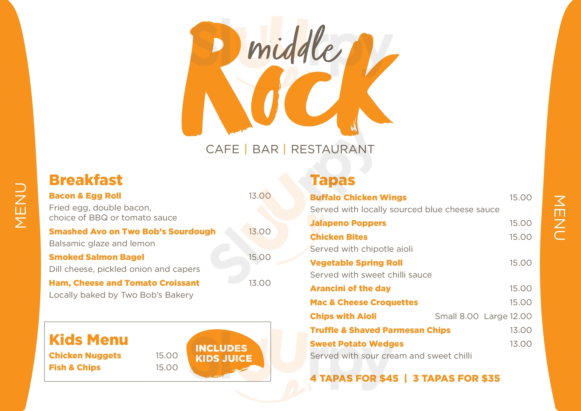 Rockpools Cafe Bar & Function Centre Anna Bay Menu - 1