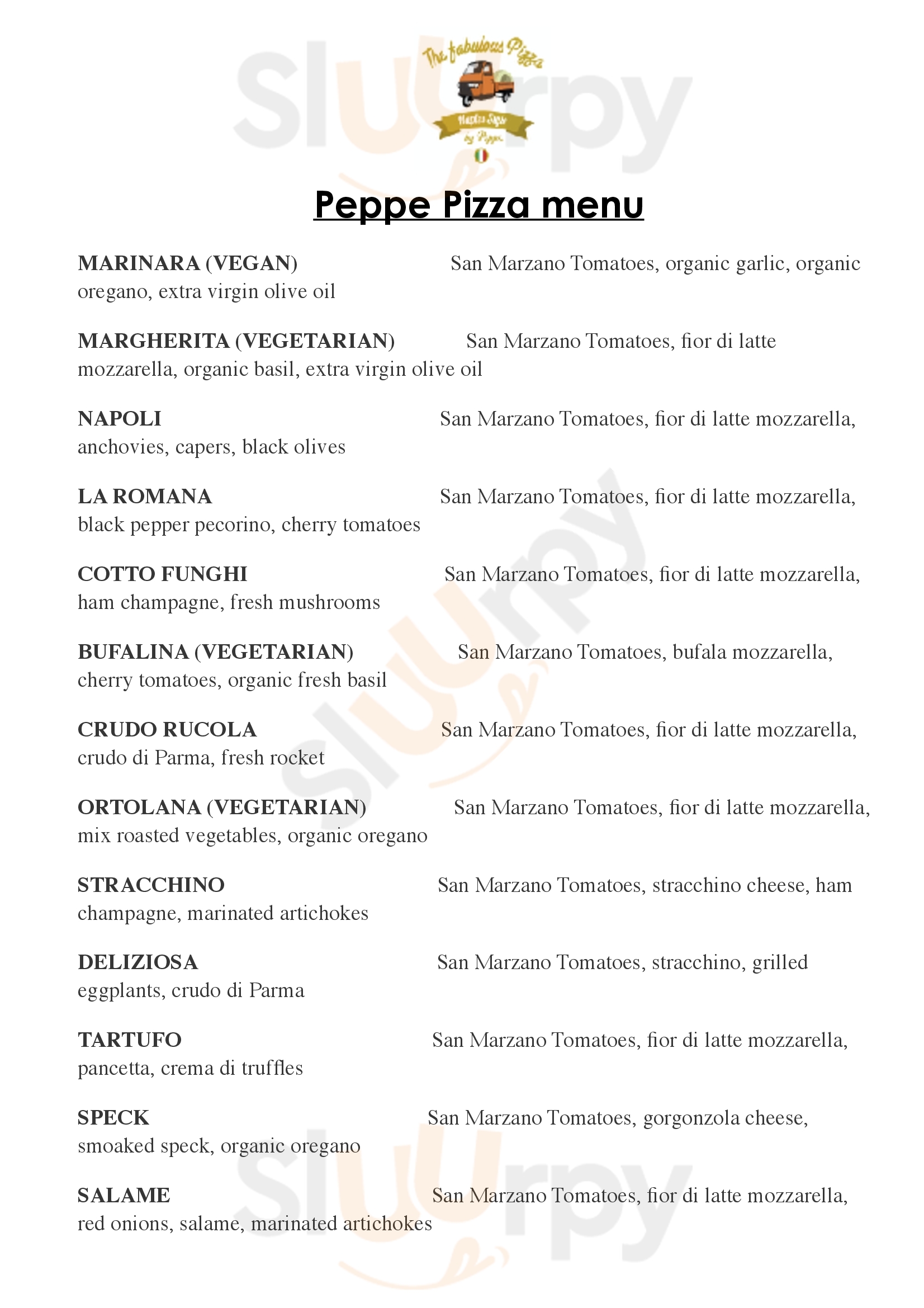 La Bottega By Peppe Pizza Byron Bay Menu - 1
