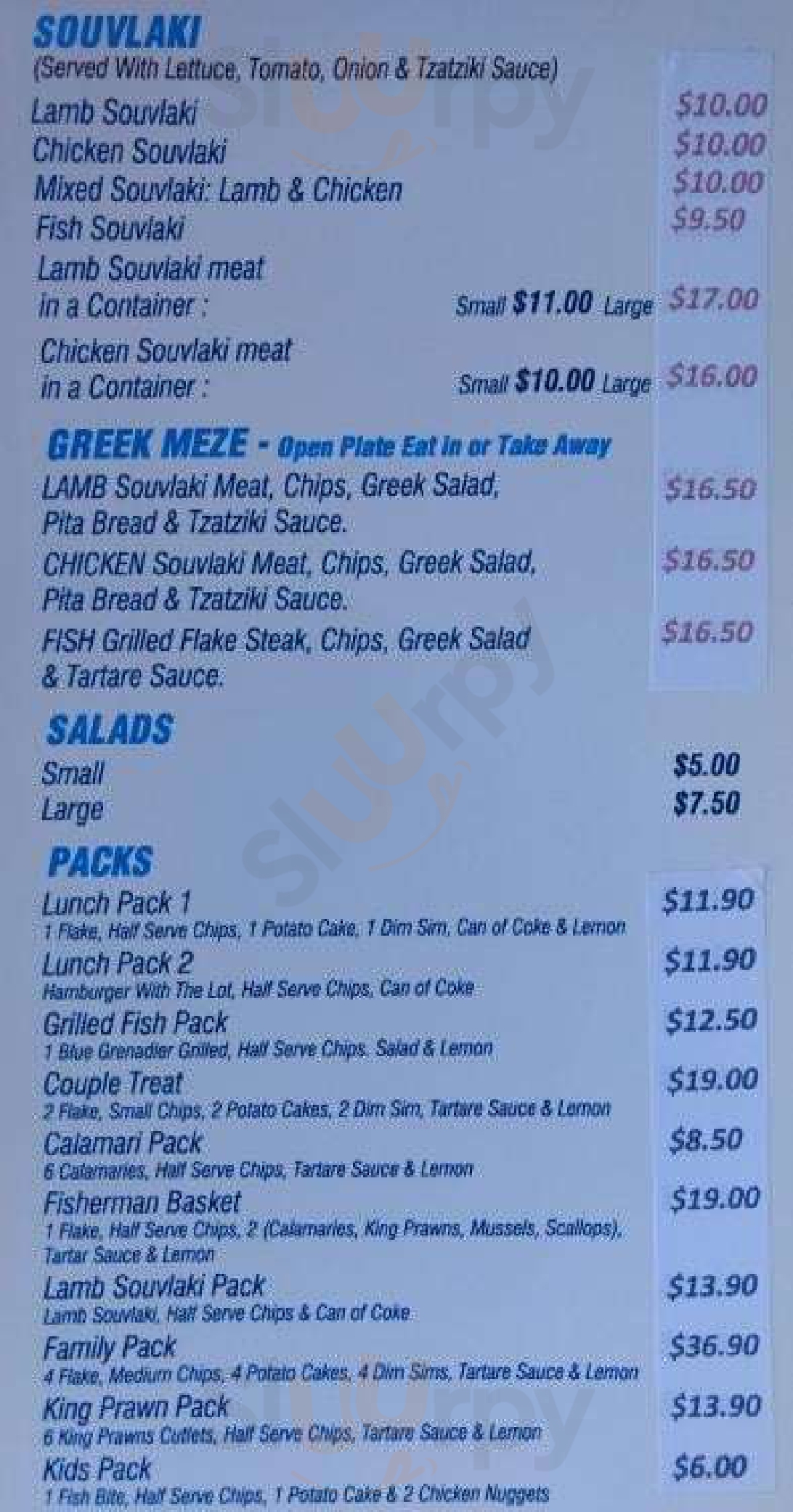 King Prawn Seafood And Grill Brighton Menu - 1