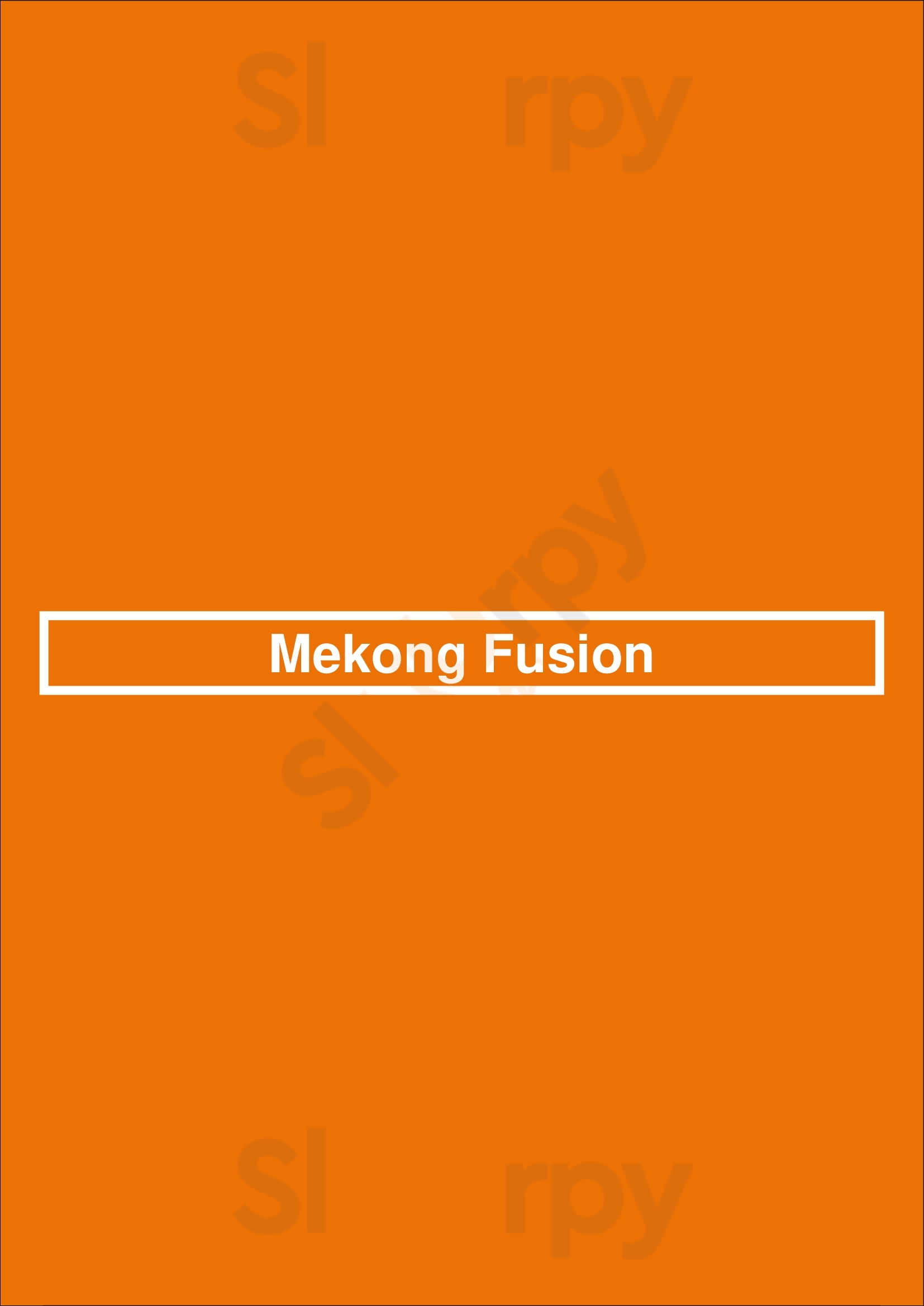 Mekong Fusion Newtown Menu - 1