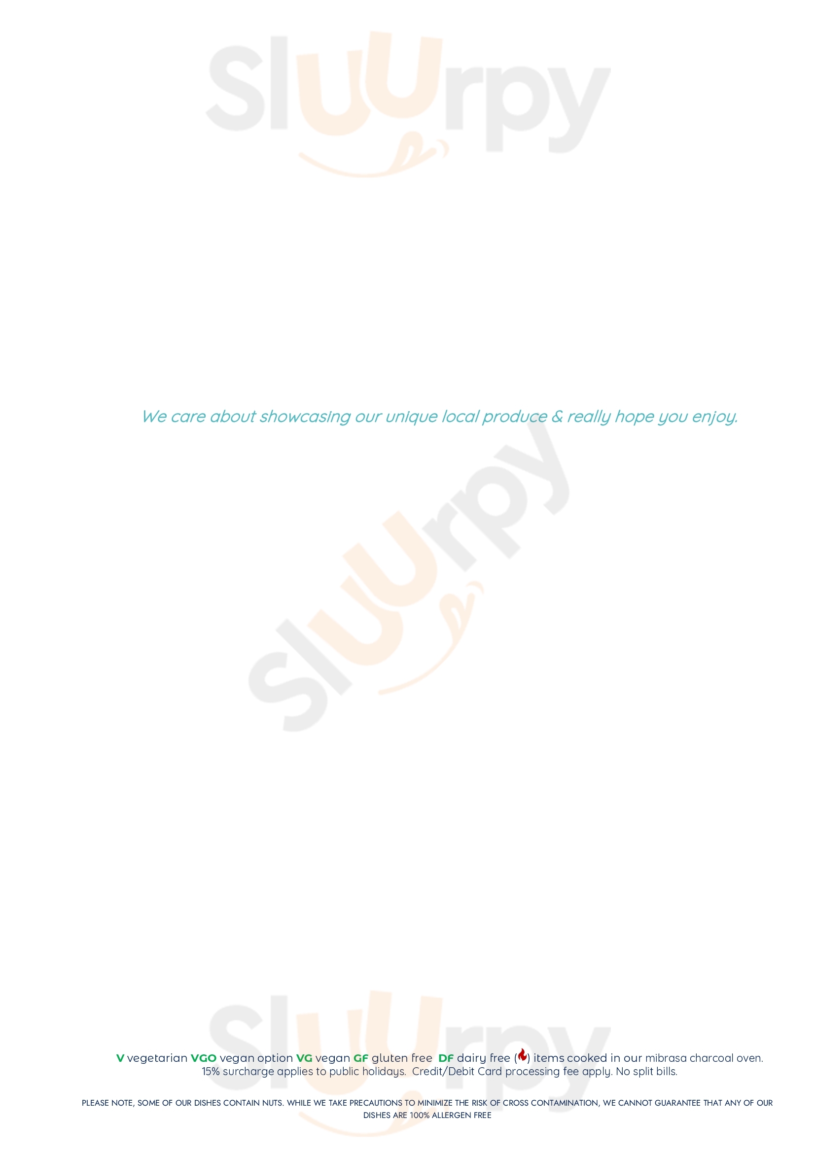 Main Menu - Snapper Rocks Bar & Kitchen