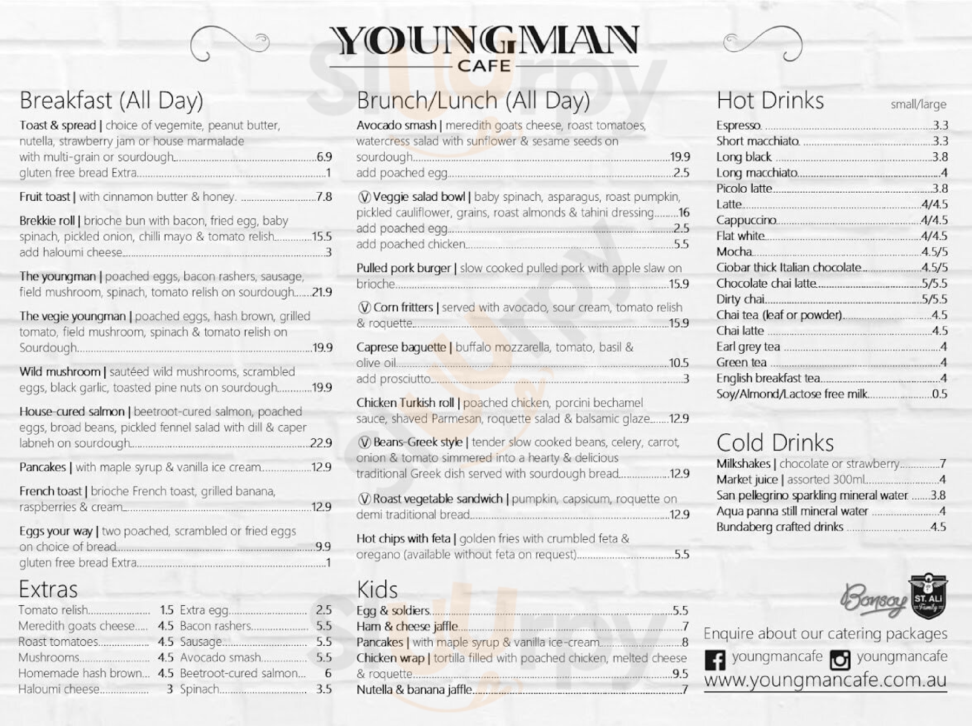Youngman Cafe Preston Menu - 1
