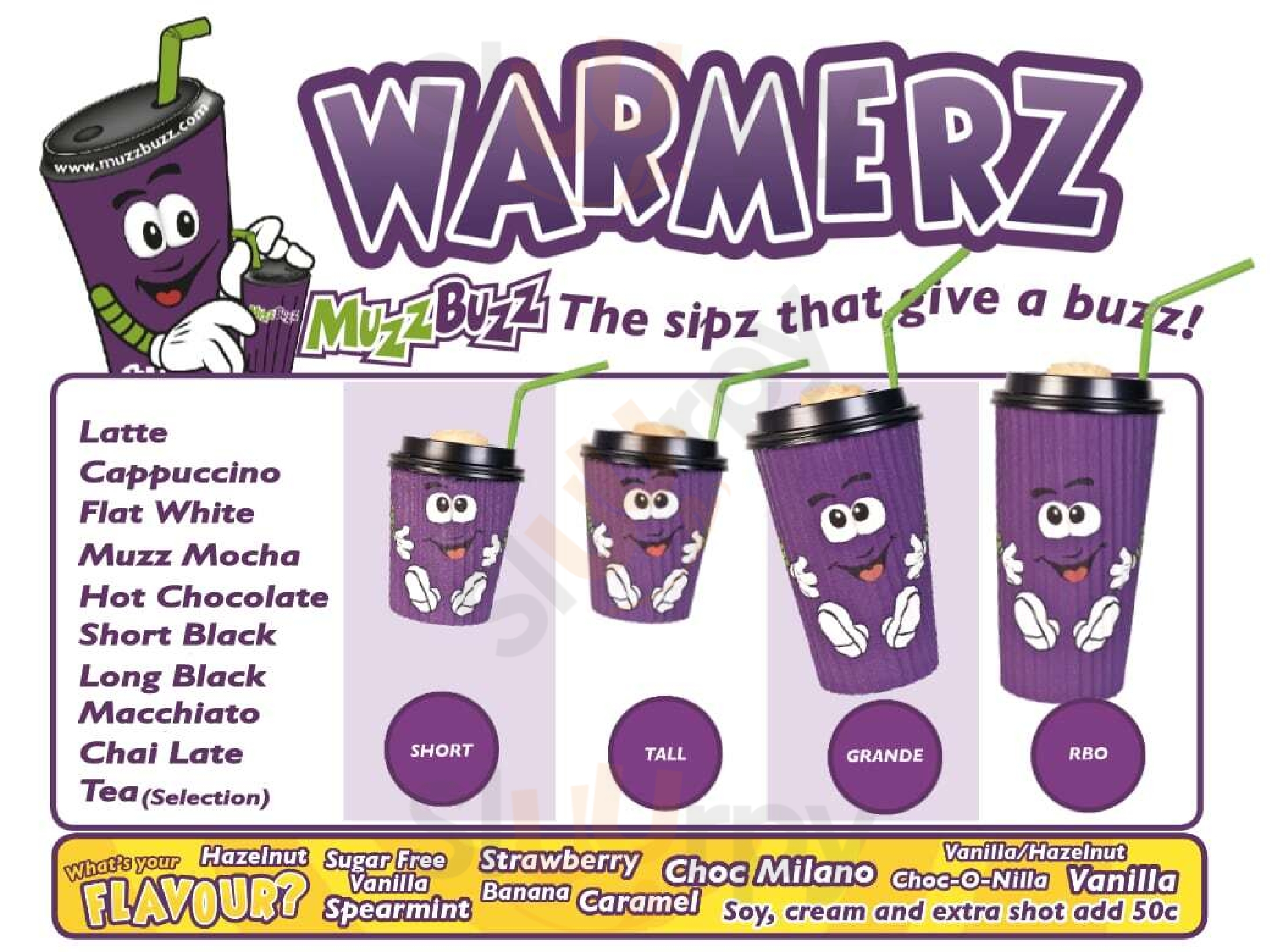 Muzz buzz deals menu