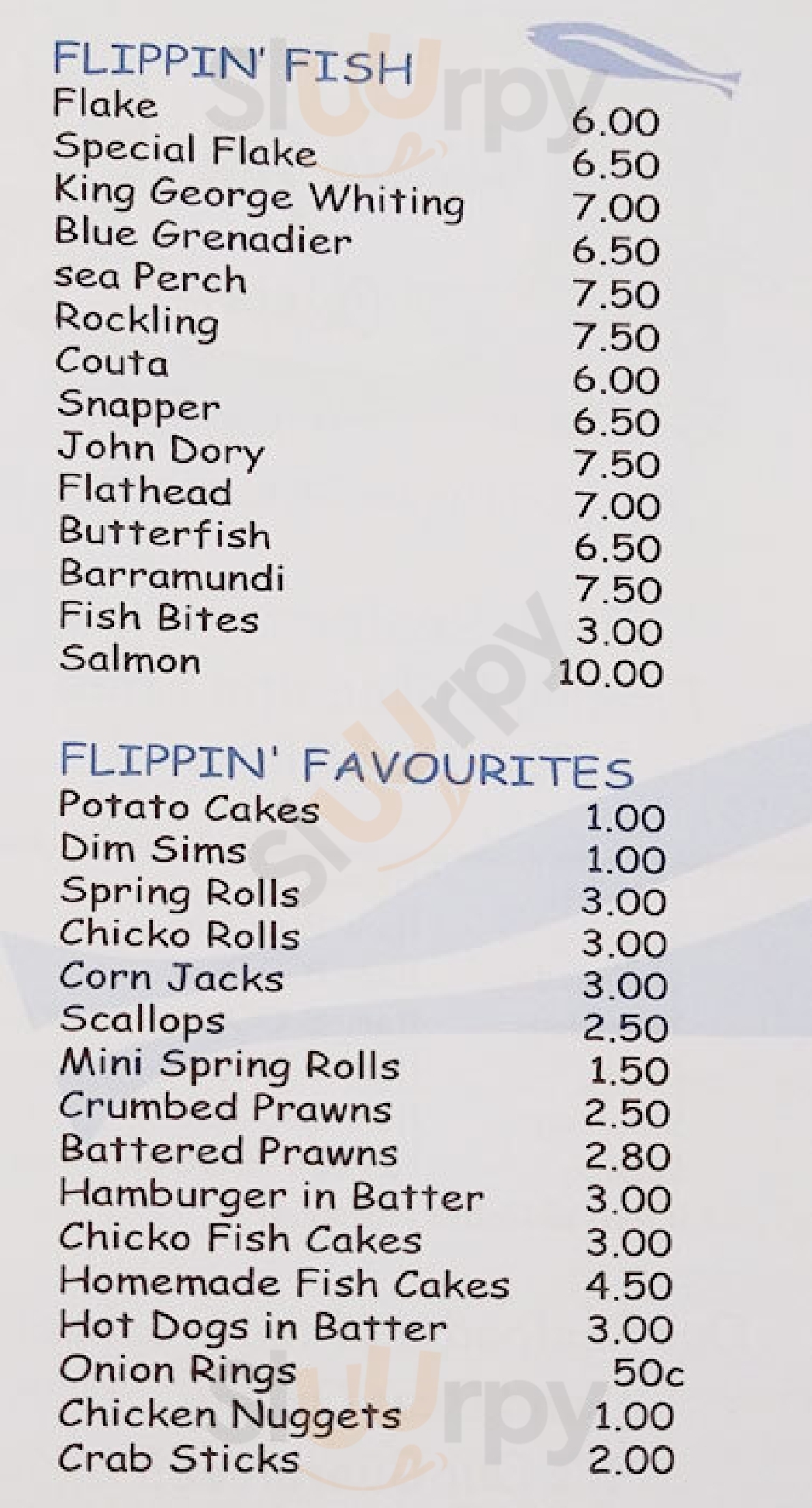 Flippin-fish & Chippery Essendon Menu - 1