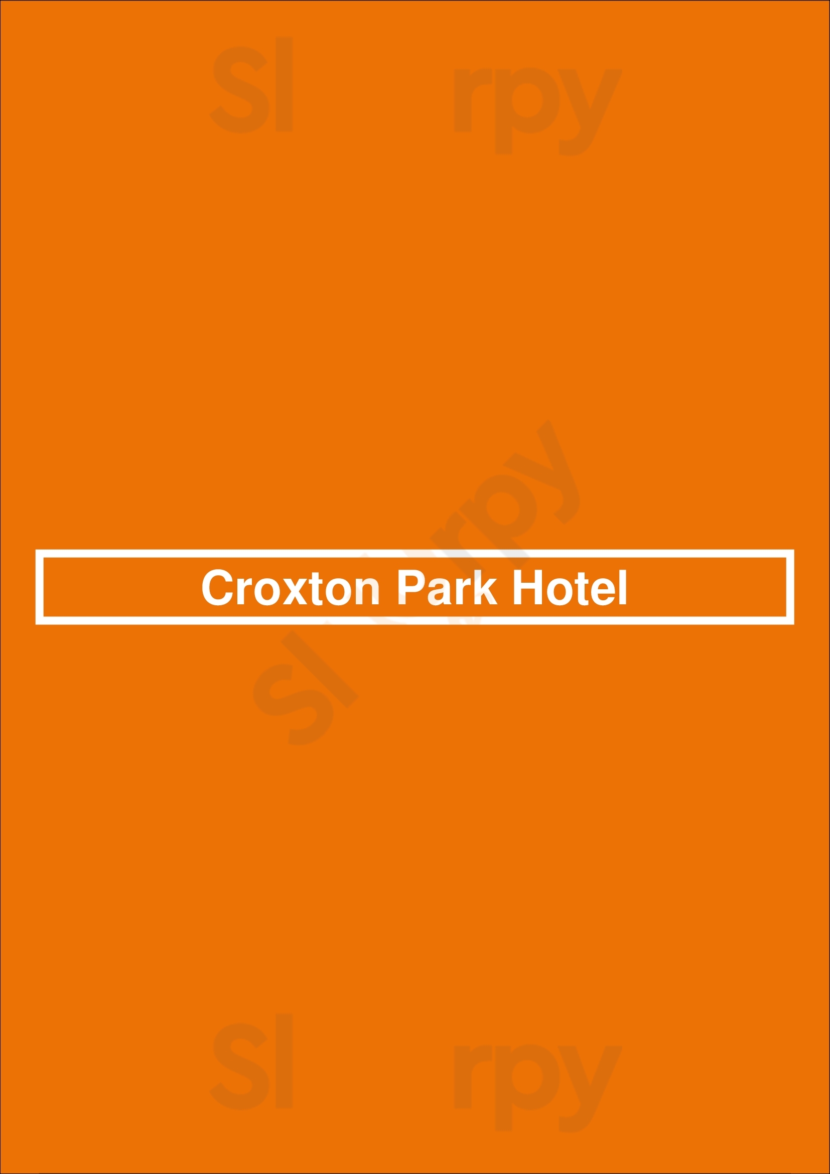 The Croxton Thornbury Menu - 1