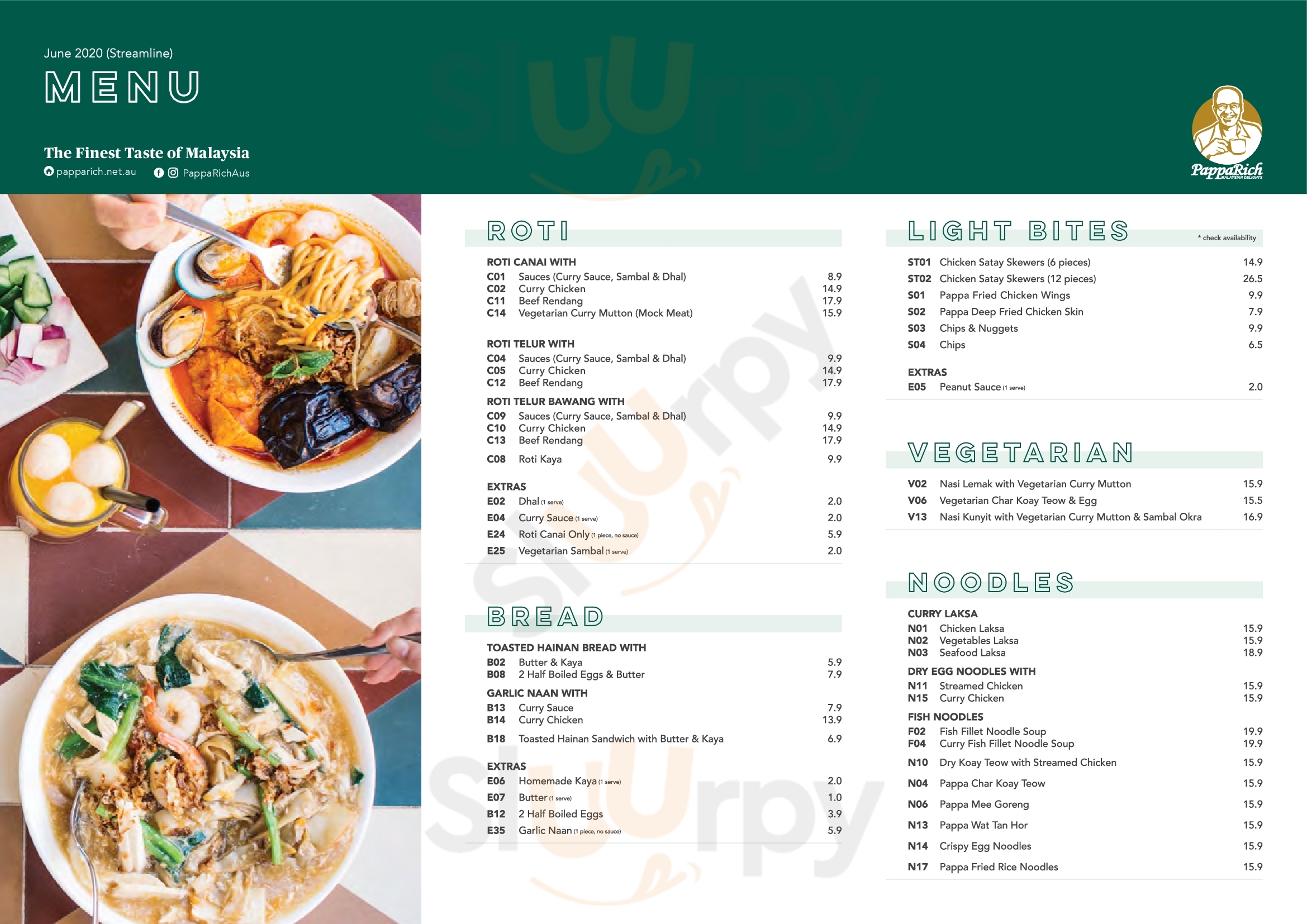 Papparich Malaysian Delights Surfers Paradise Menu - 1