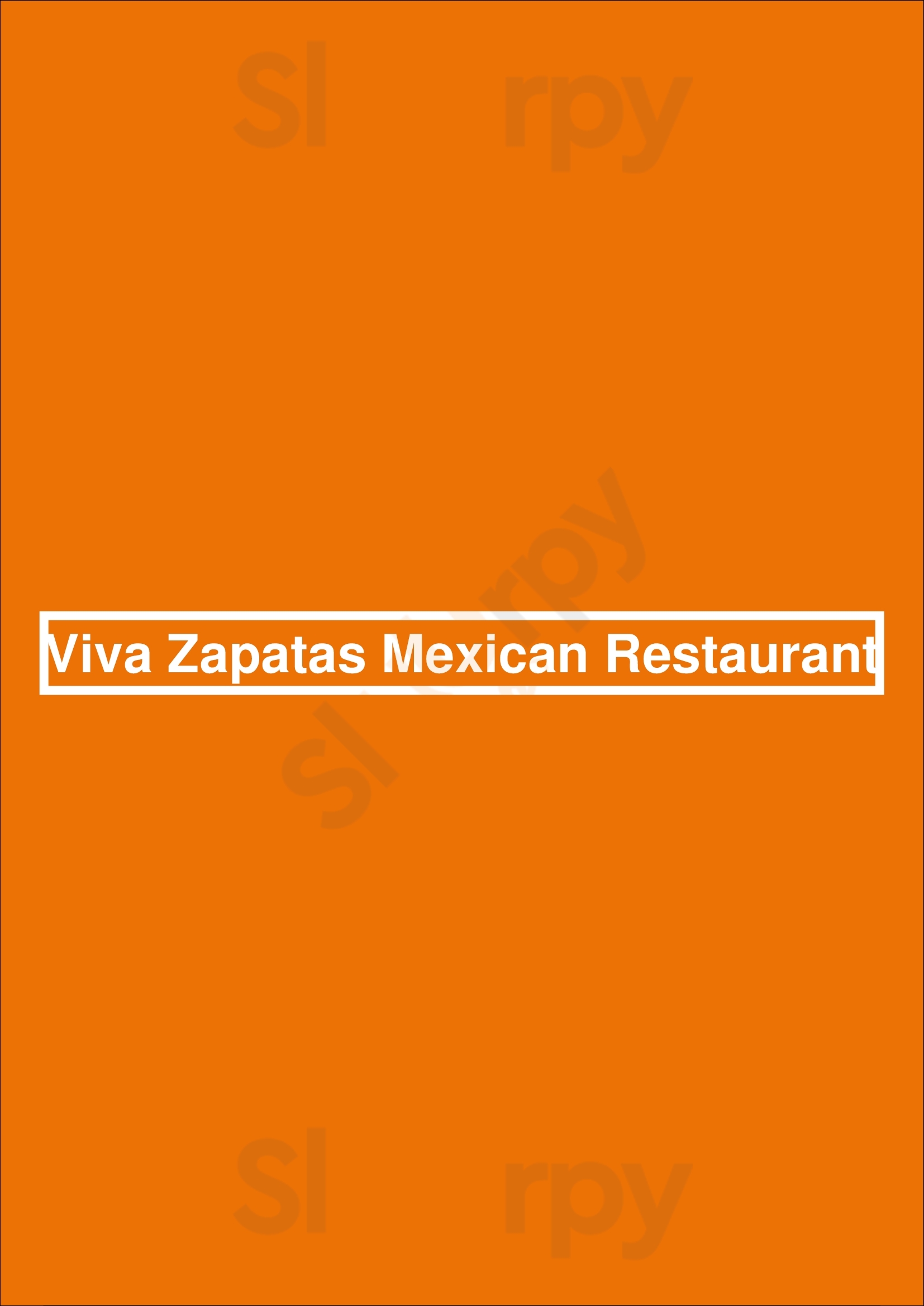 Viva Zapatas Mexican Restaurant Williamstown Menu - 1