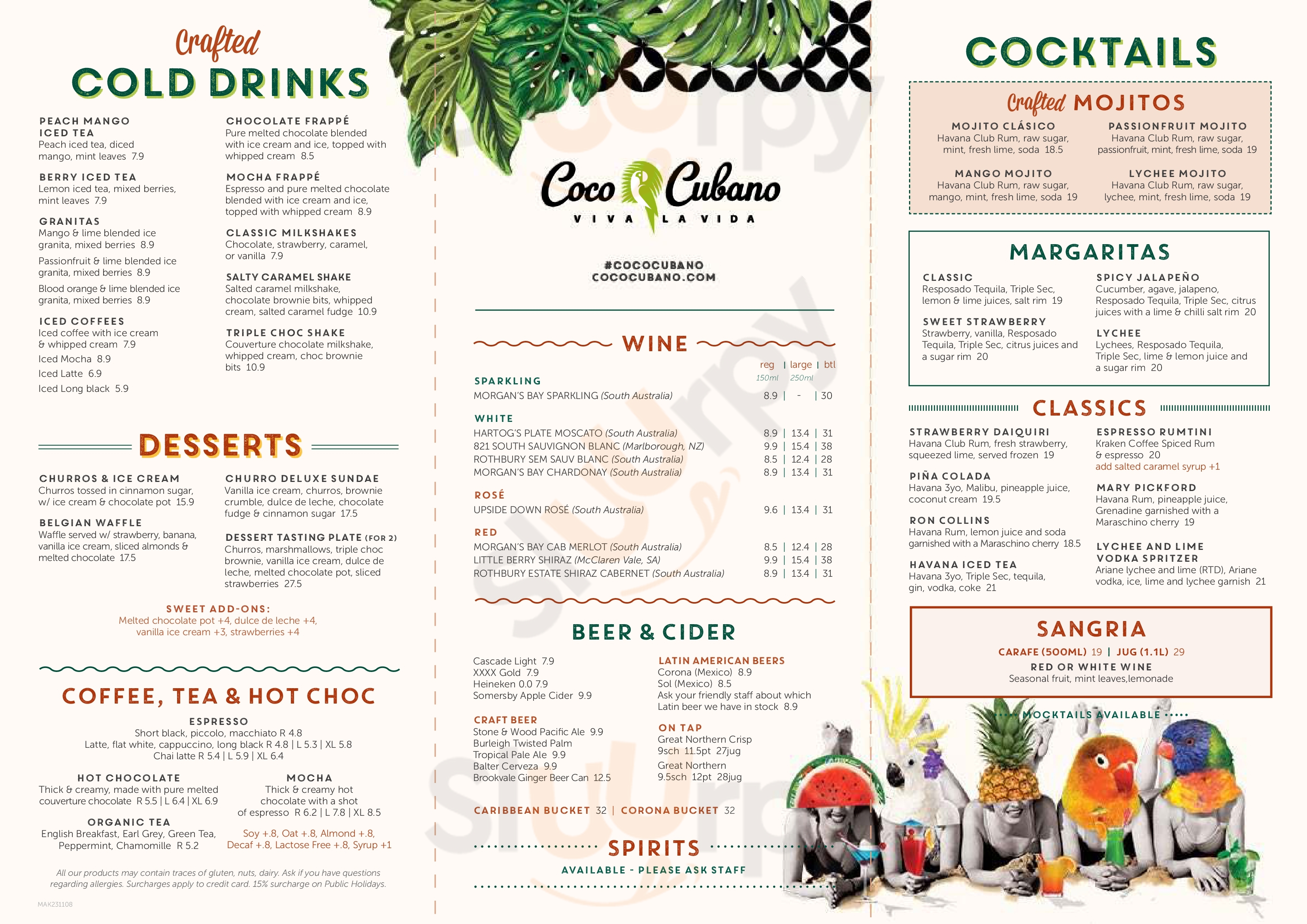 Coco Cubano Broadbeach Menu - 1