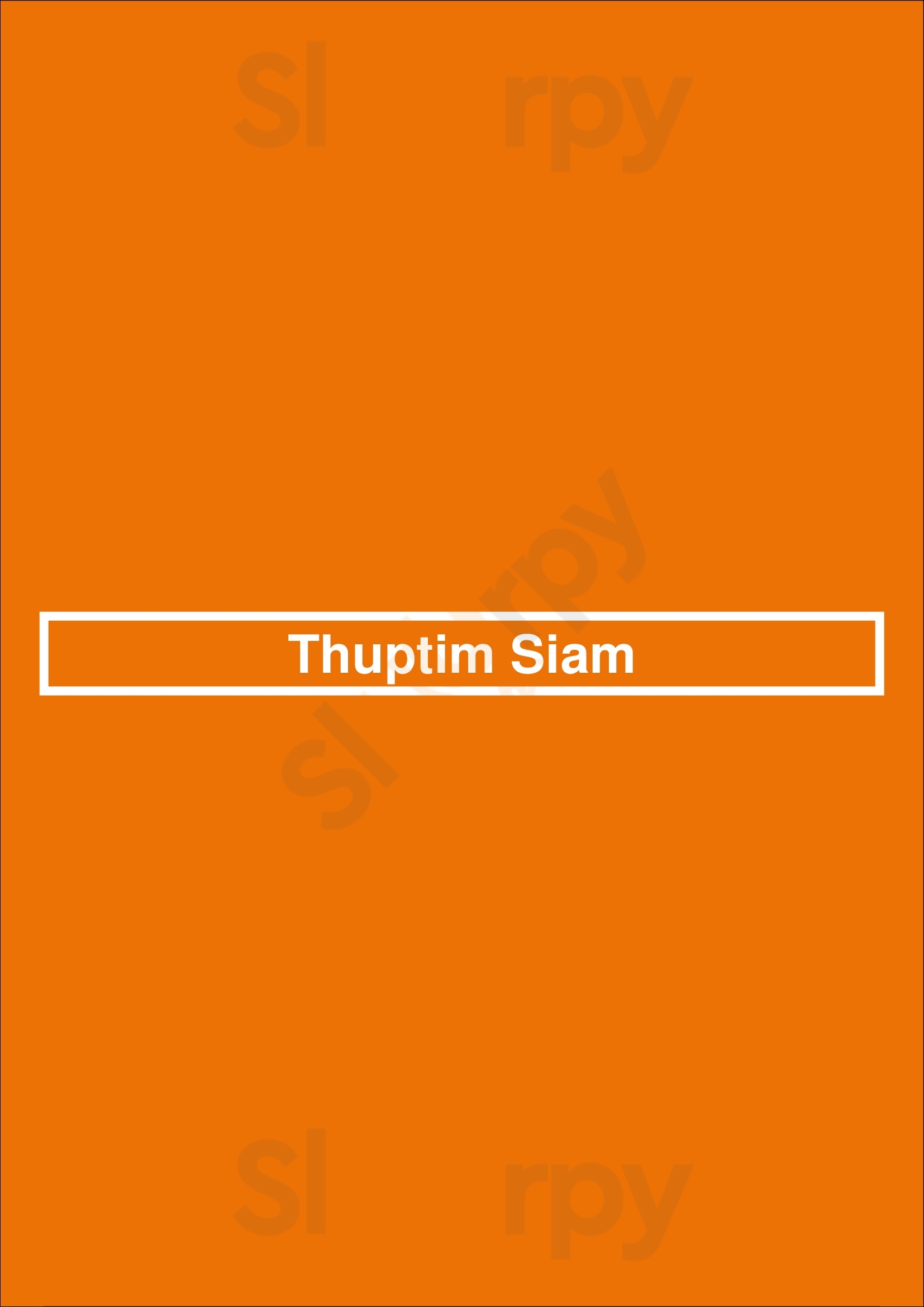 Thuptim Siam Manly Menu - 1