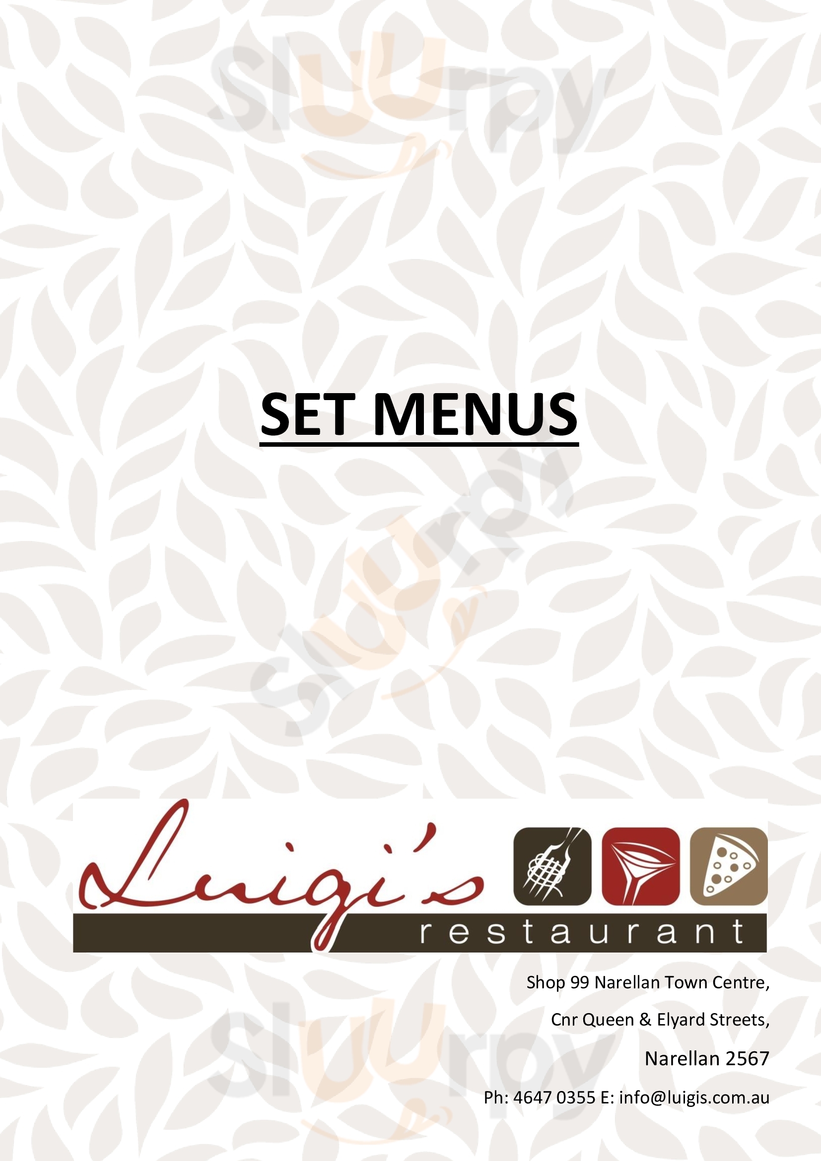 Luigi's Restaurant Narellan Menu - 1