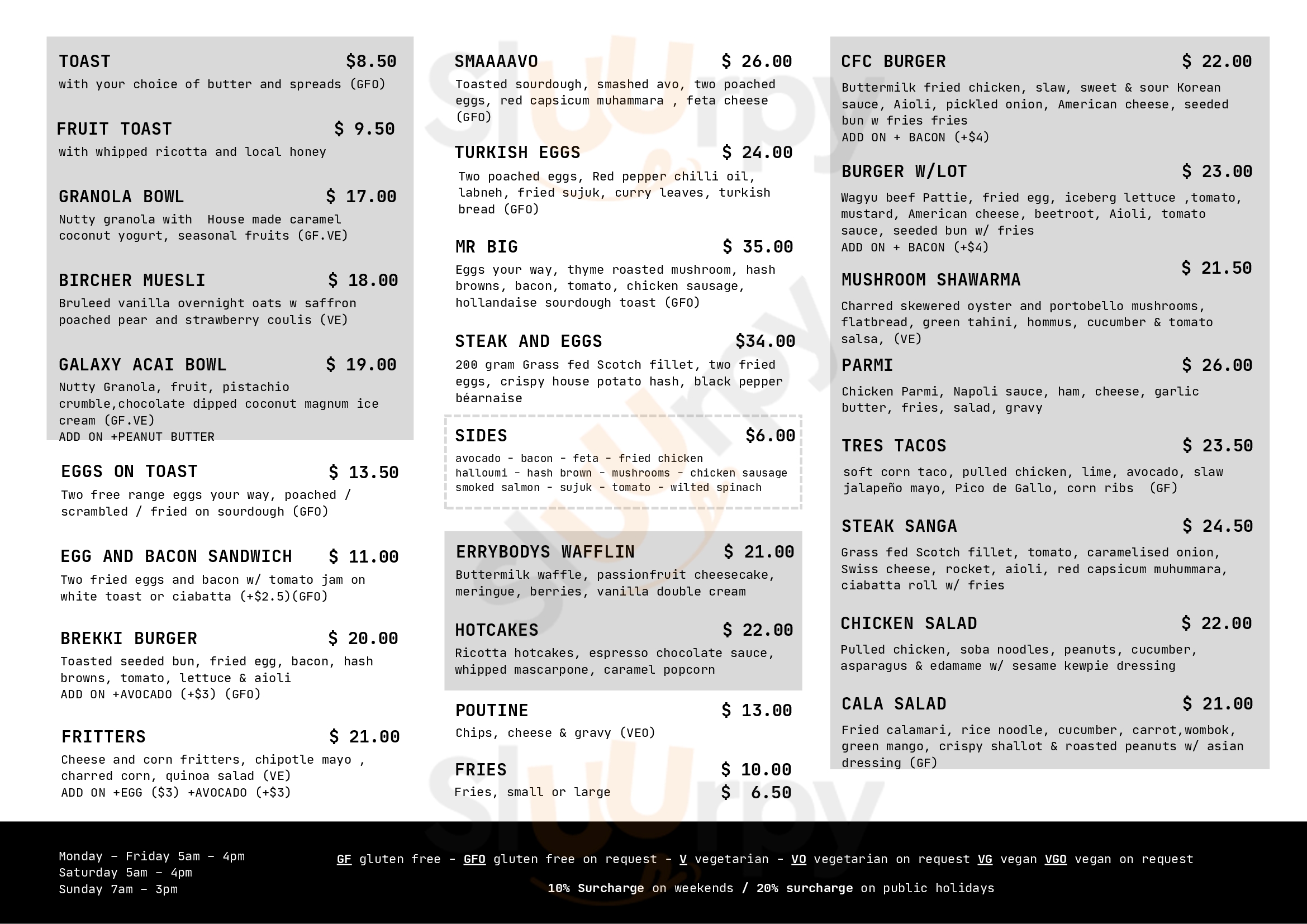 Chatterbox Cafe Werribee Menu - 1