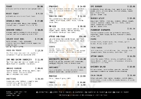 Chatterbox Cafe menu