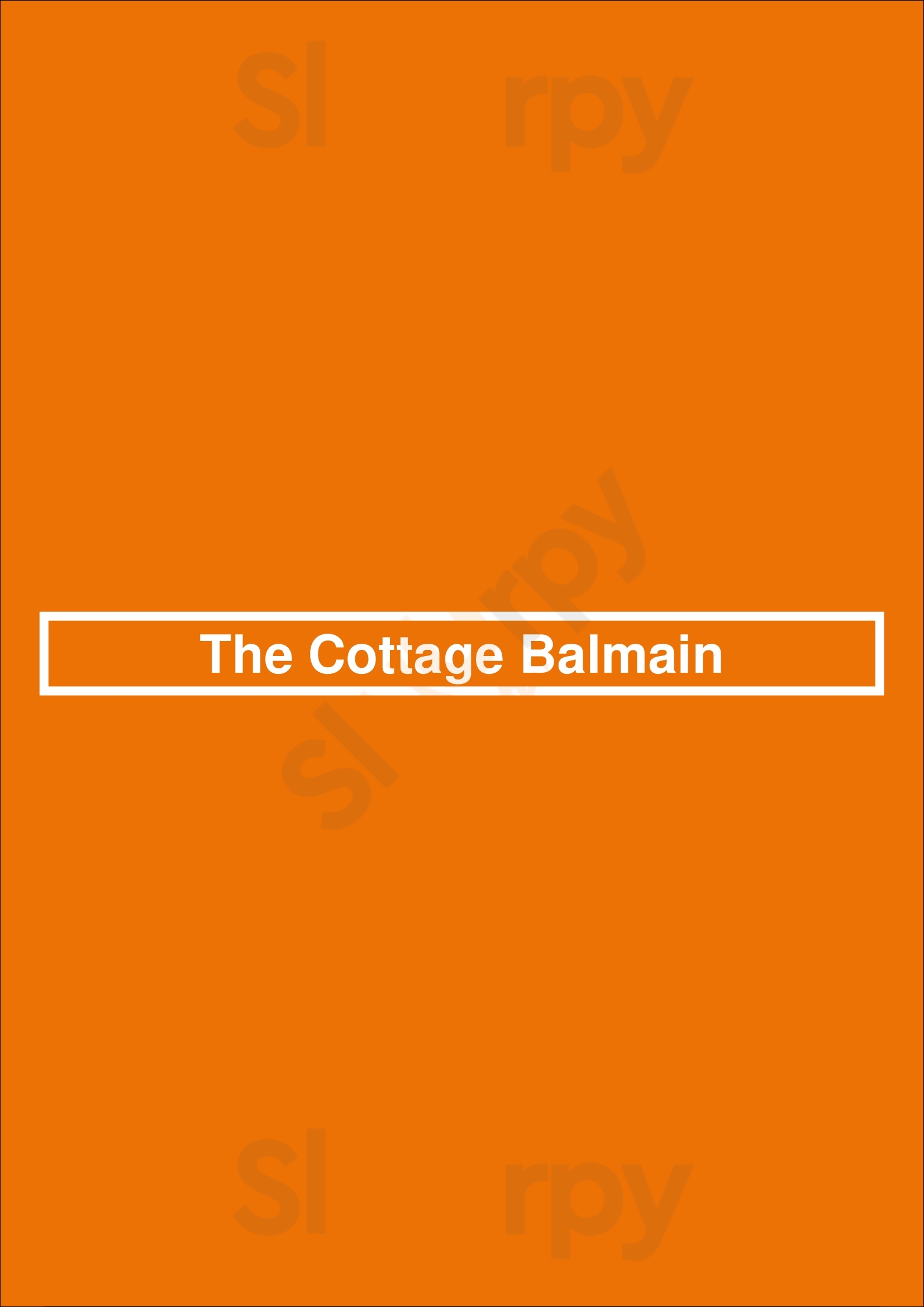The Cottage Balmain Balmain Menu - 1