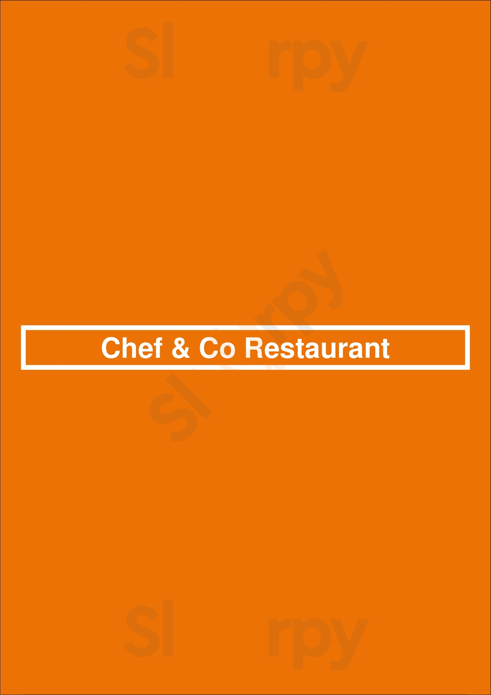 Main Menu - Chef & Co Restaurant