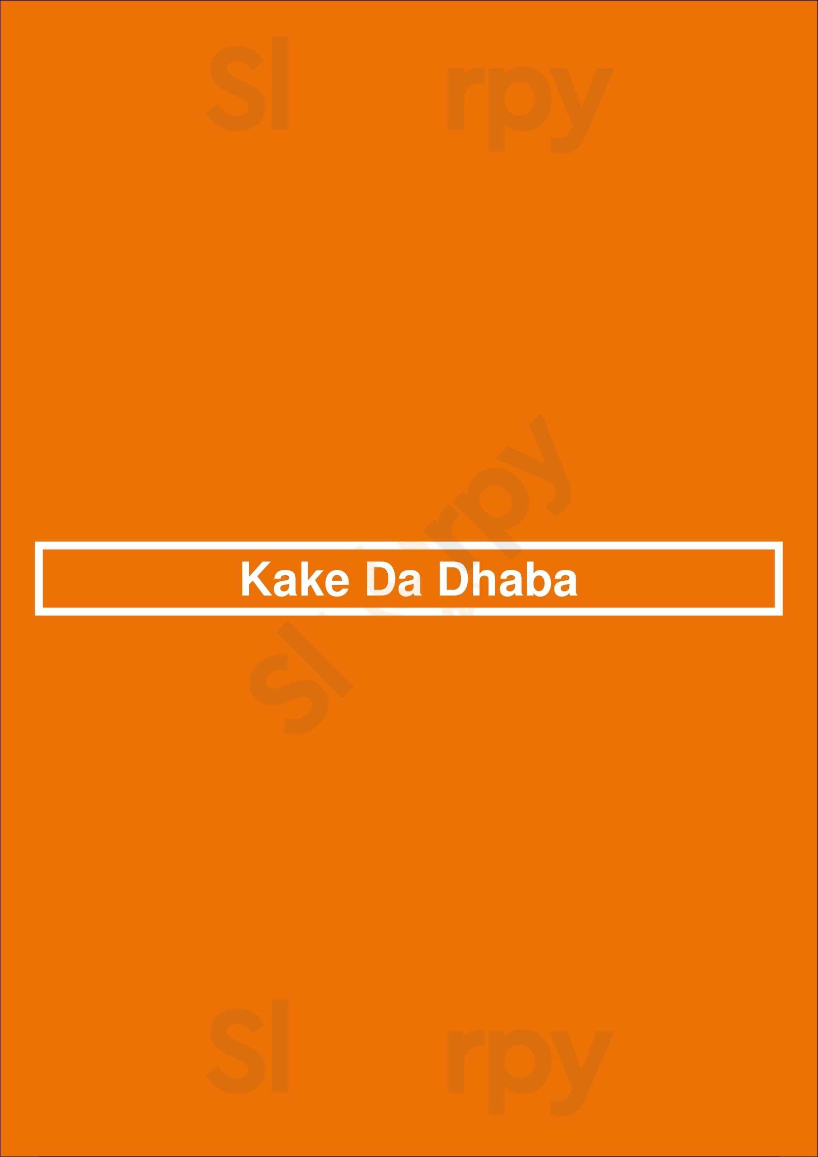 Kake Da Dhaba St Kilda Menu - 1
