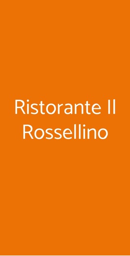 Ristorante Il Rossellino, Pienza