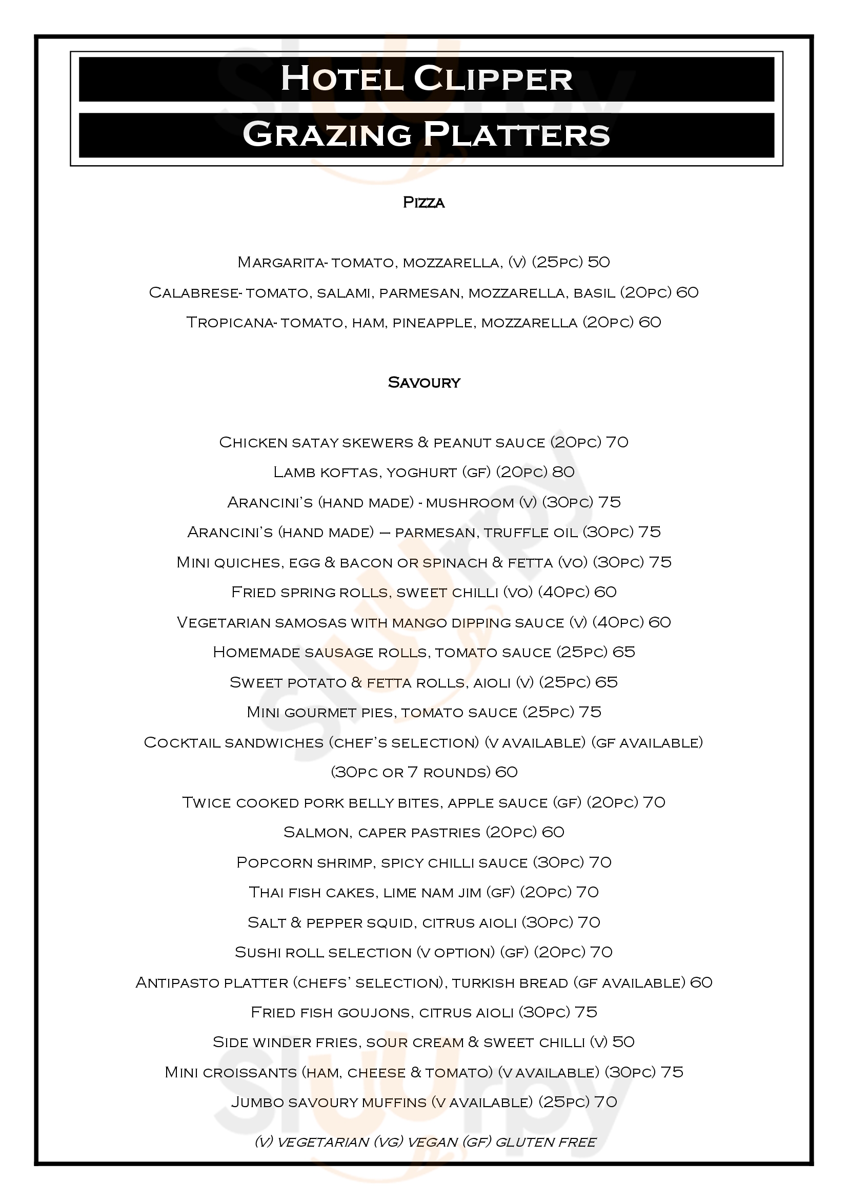 Main Menu - Ocean Clipper Inn