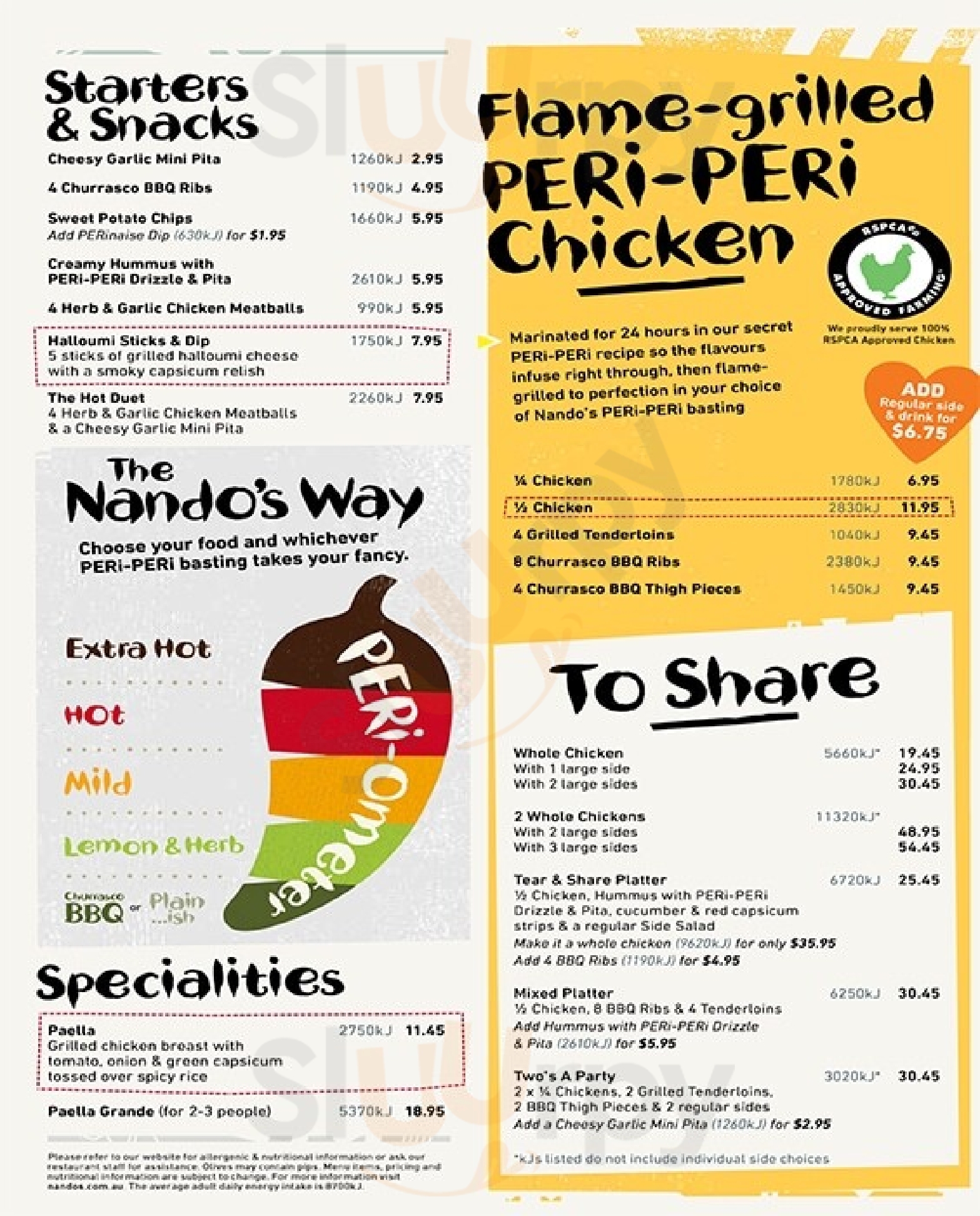 Nando's Pakenham Pakenham Menu - 1